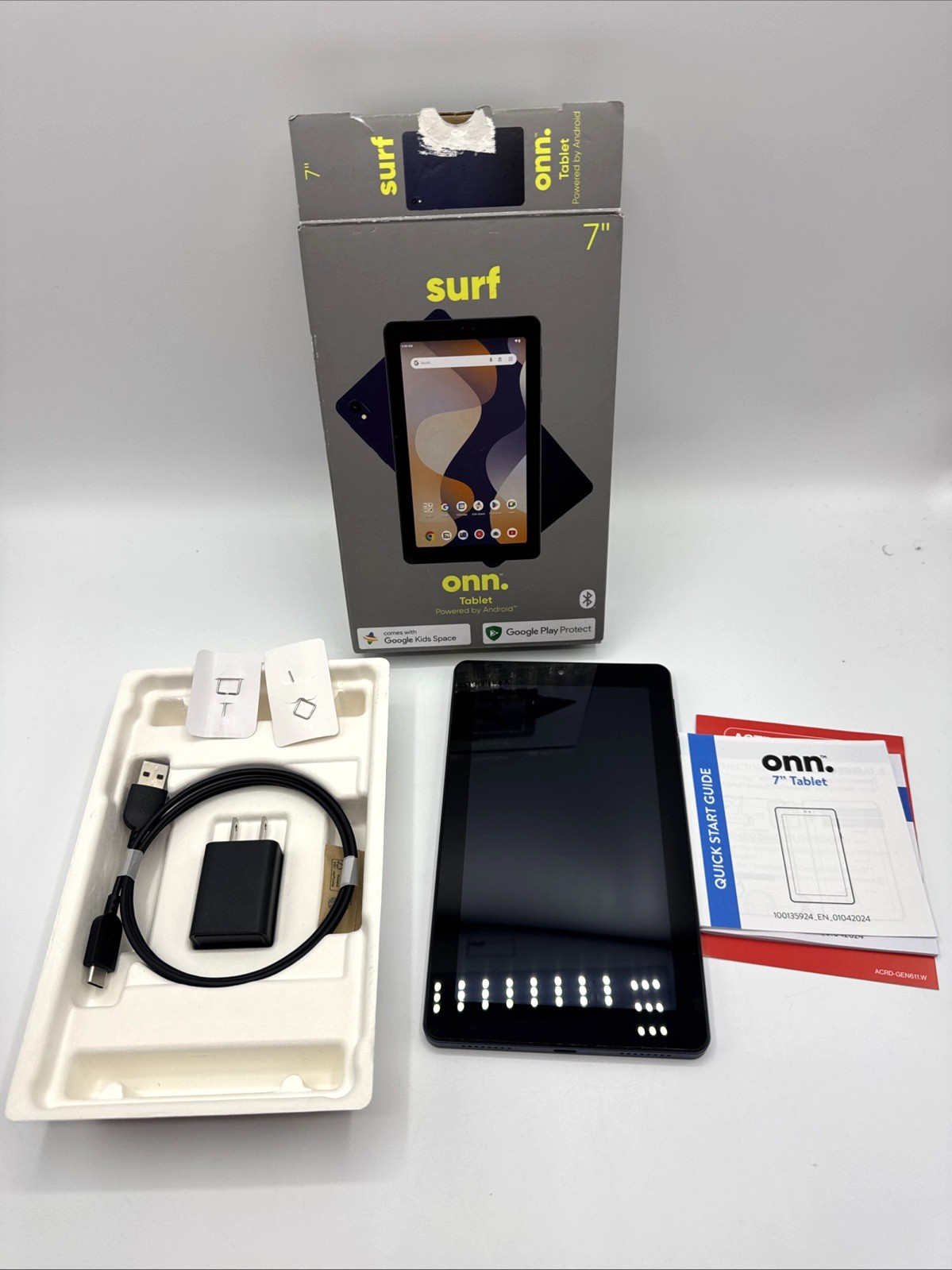 onn 7 Inch Tablet 32GB Android 14 Go MTK G36 Processor Indigo Blue