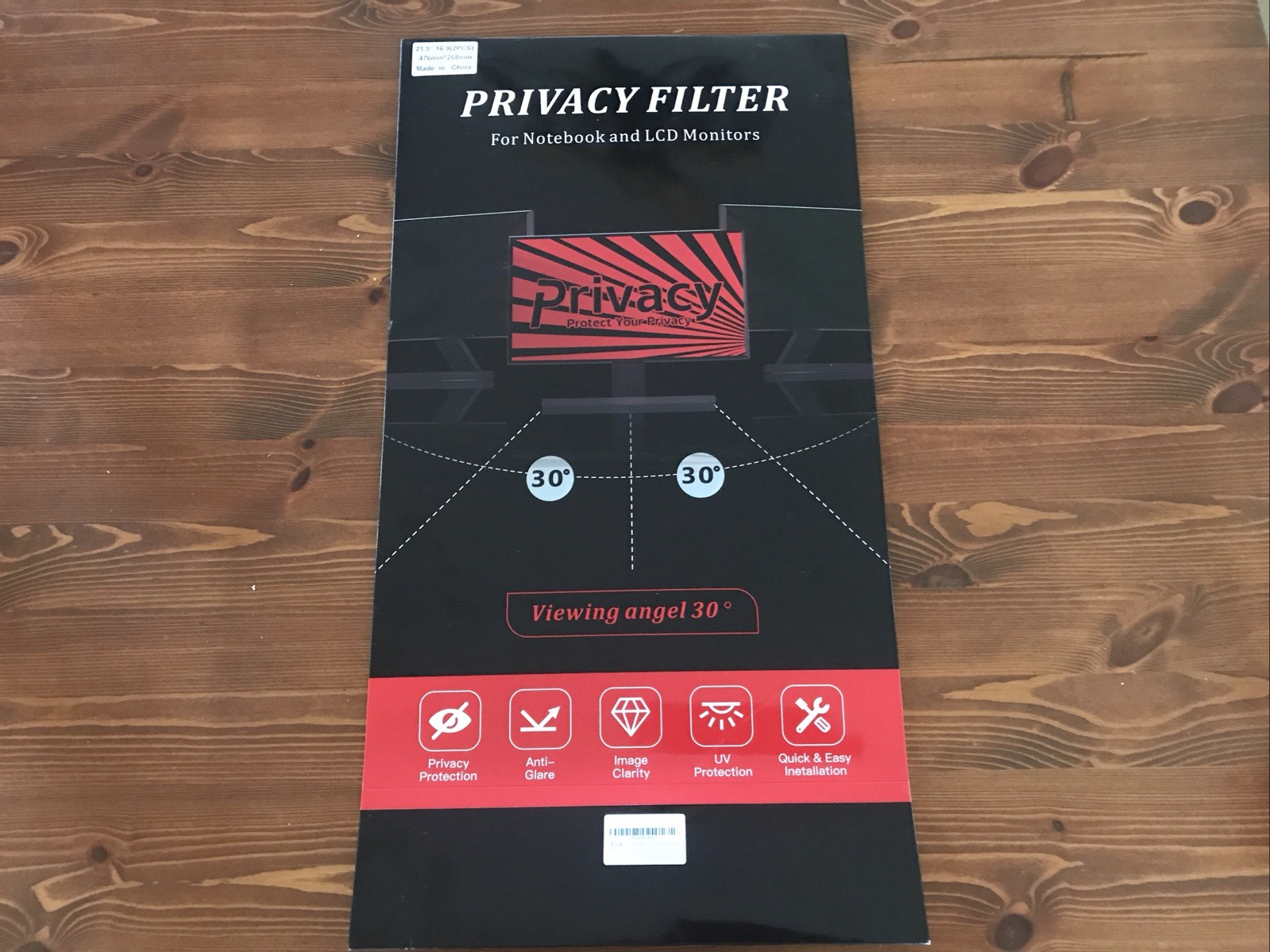 Privacy Filter 2 Pack For Notebooks And LCD Monitors 21.5” 16:9 Aspect Ratio