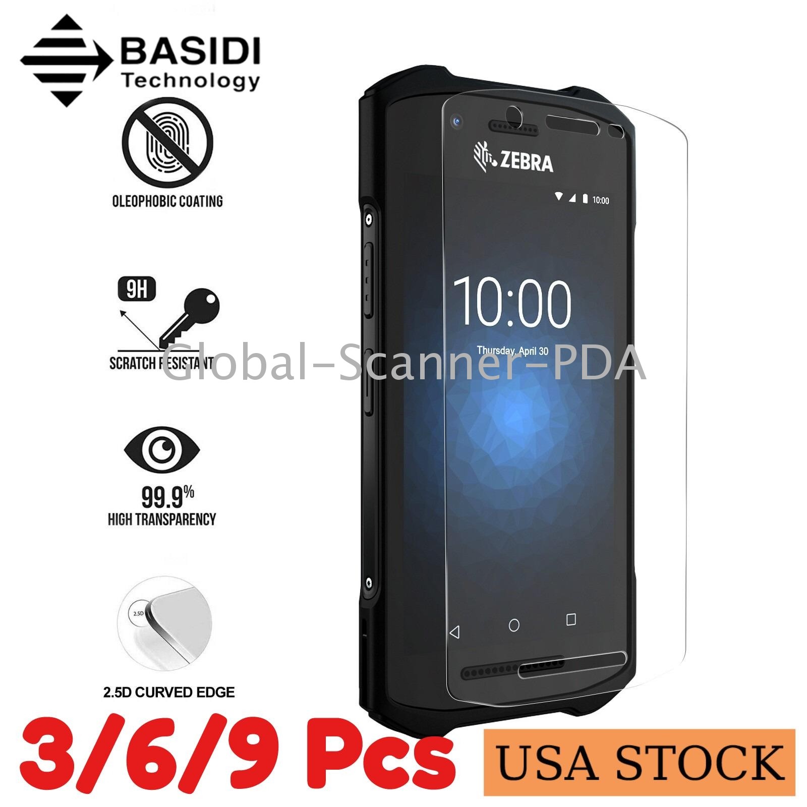 3/6/9 Pcs Tempered Glass Screen Protector for Zebra TC21 TC26 TC210K