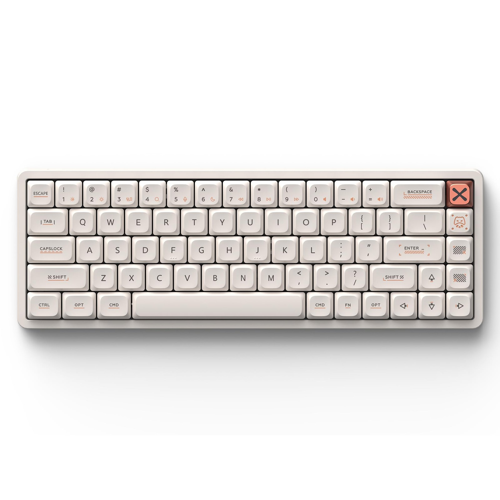 IQUNIX Magi65 Low Profile Mechanical Keyboard Wireless 65% 68 Keys, Creamy