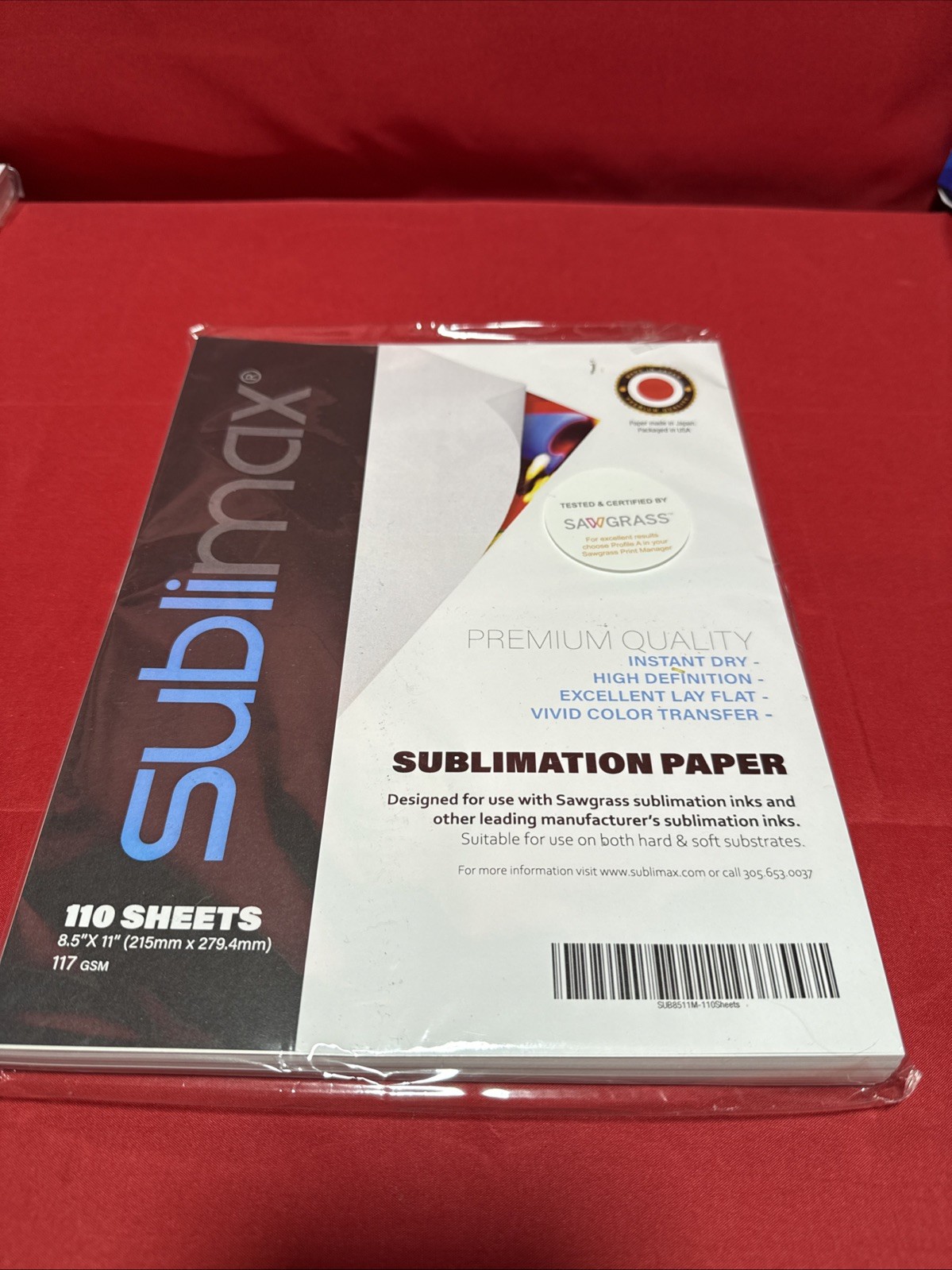 Lot 110 Sheets 8.5×11 Inch Sublimation Paper