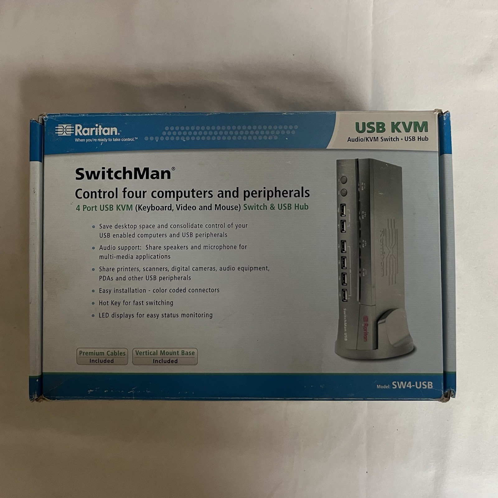 Raritan Computer Raritan Man (SW4-USB) 4-Ports External KVM / audio / USB switch