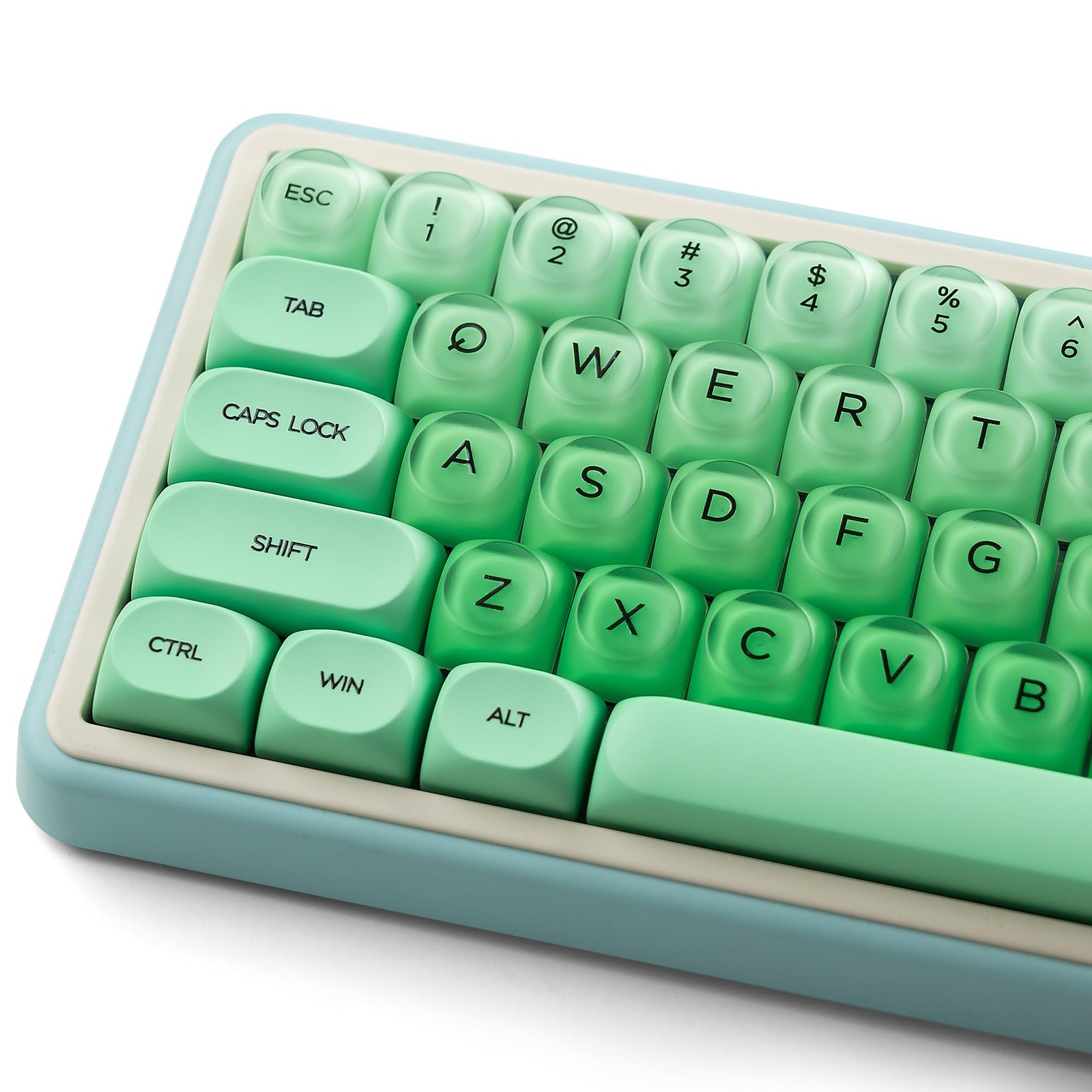132 Keys Green Jelly PBT Keycaps Foundation MOA Profile For Cherry Gateron MX