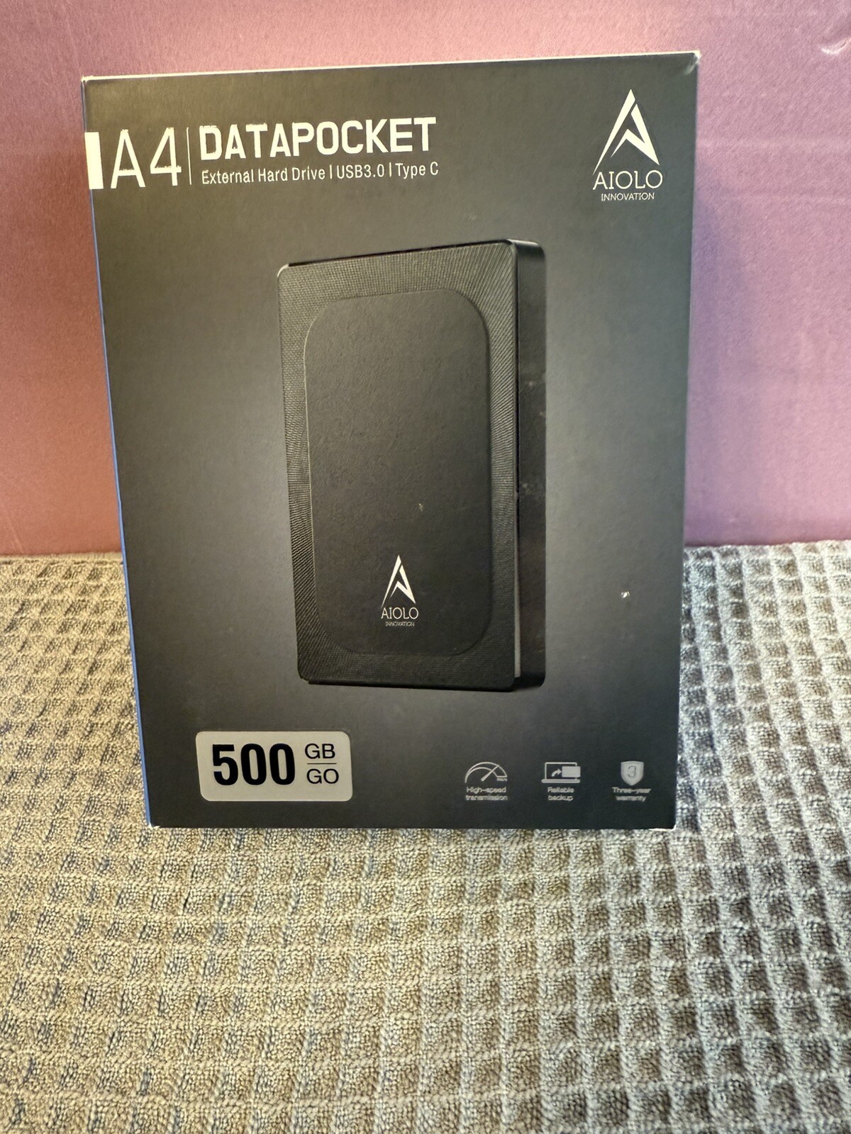 AIOLO A4 DataPocket External Hard Drive 500GB Brand New