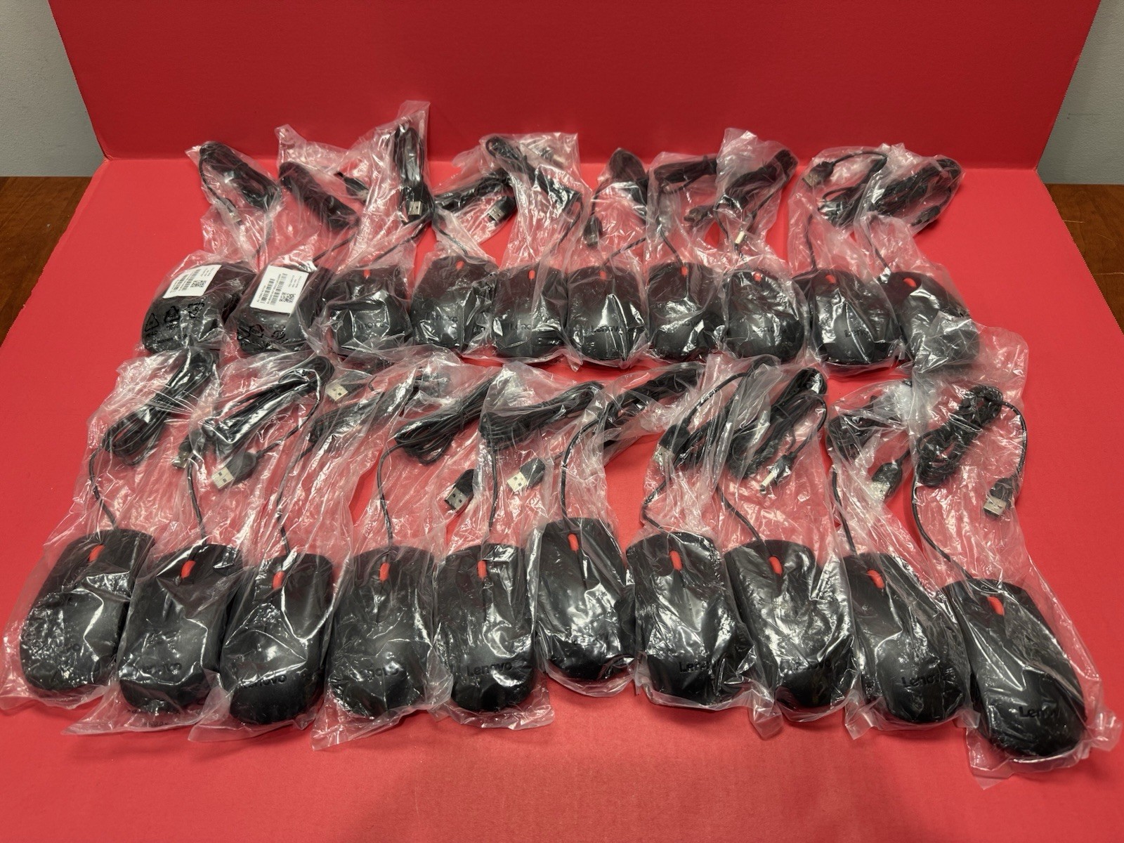 Lenovo Wired USB Optical Mouse Model MOJUUO New Lot Of 20