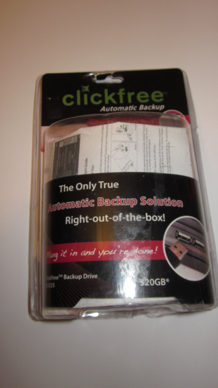 Clickfree 320GB Automatic Backup External USB Hard Drive - HD325