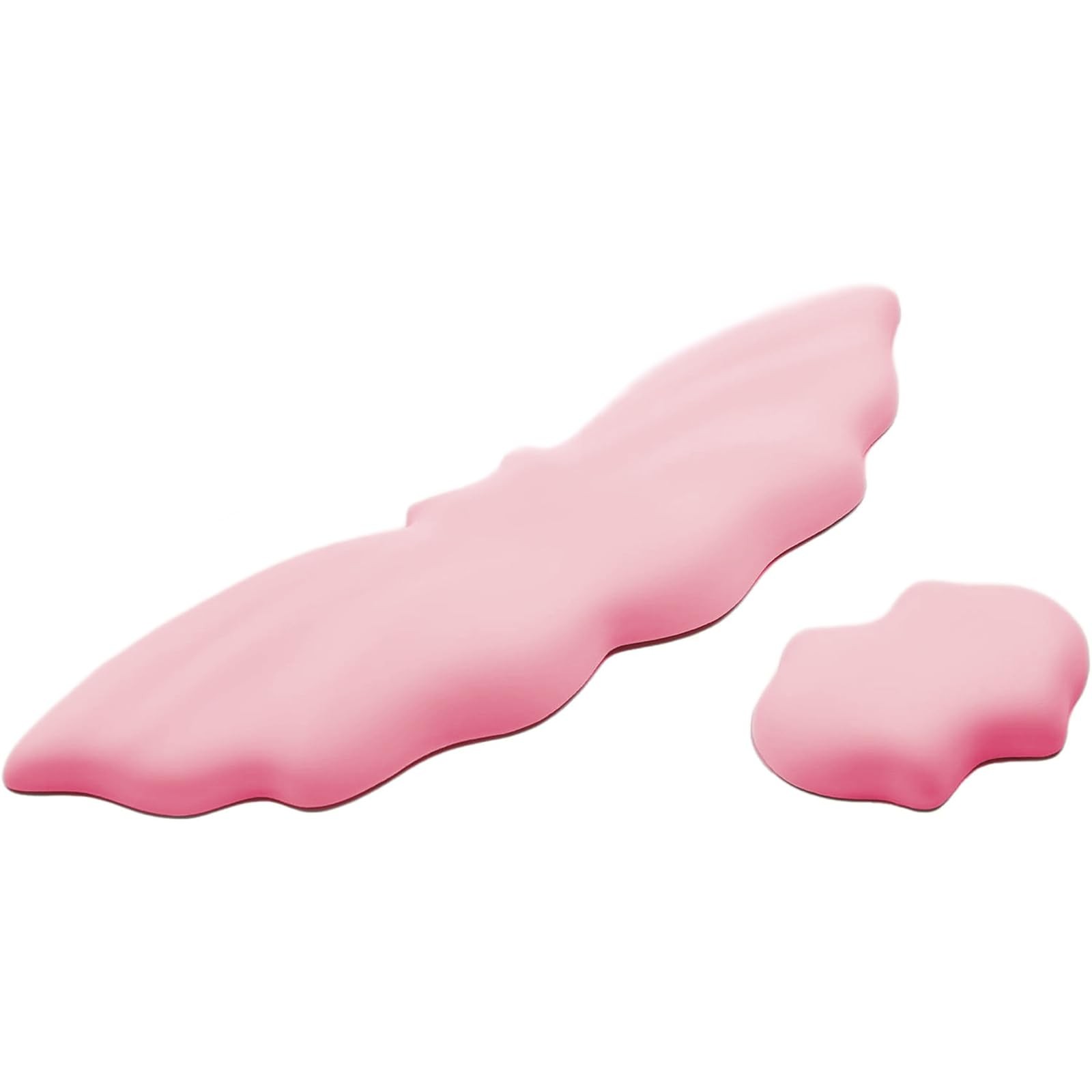 Halloween Bat Keyboard Wrist Rest Set Ergonomic PU Leather Memory Foam Pink