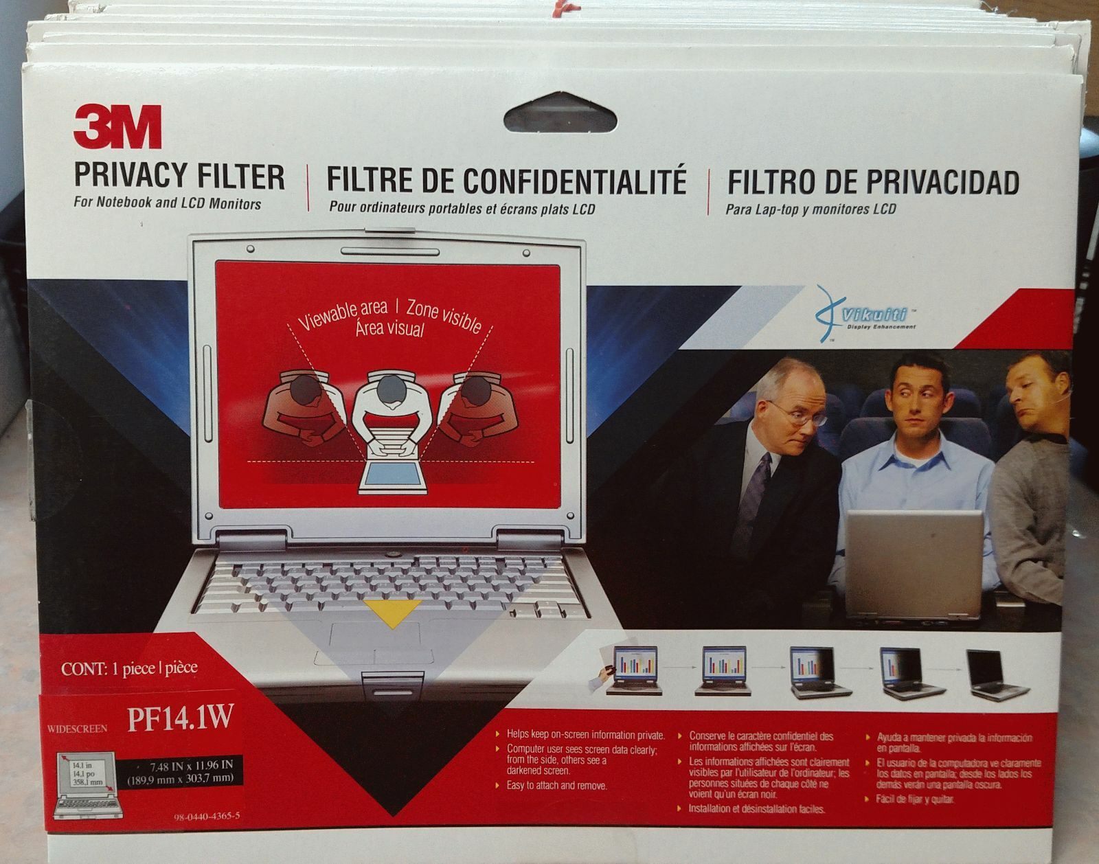 3M PF14.1W Widescreen Laptop Notebook Monitor Privacy Filter  