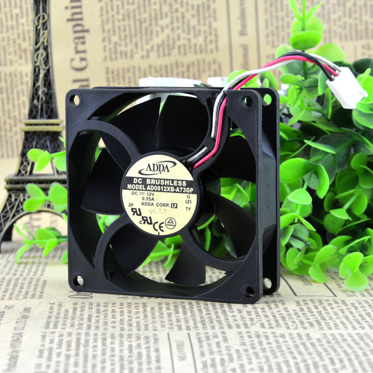 ADDA AD0812XB-A73GP DC 12V 0.55A 3Pin 80x80x25mm Case Cooling Fan