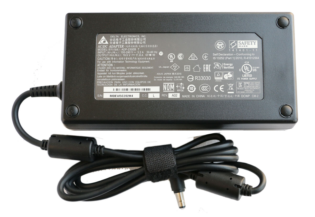 Delta 230W AC Adapter Charger For MSI WS66 10TMT-207US 19.5V 11.8A Power Supply