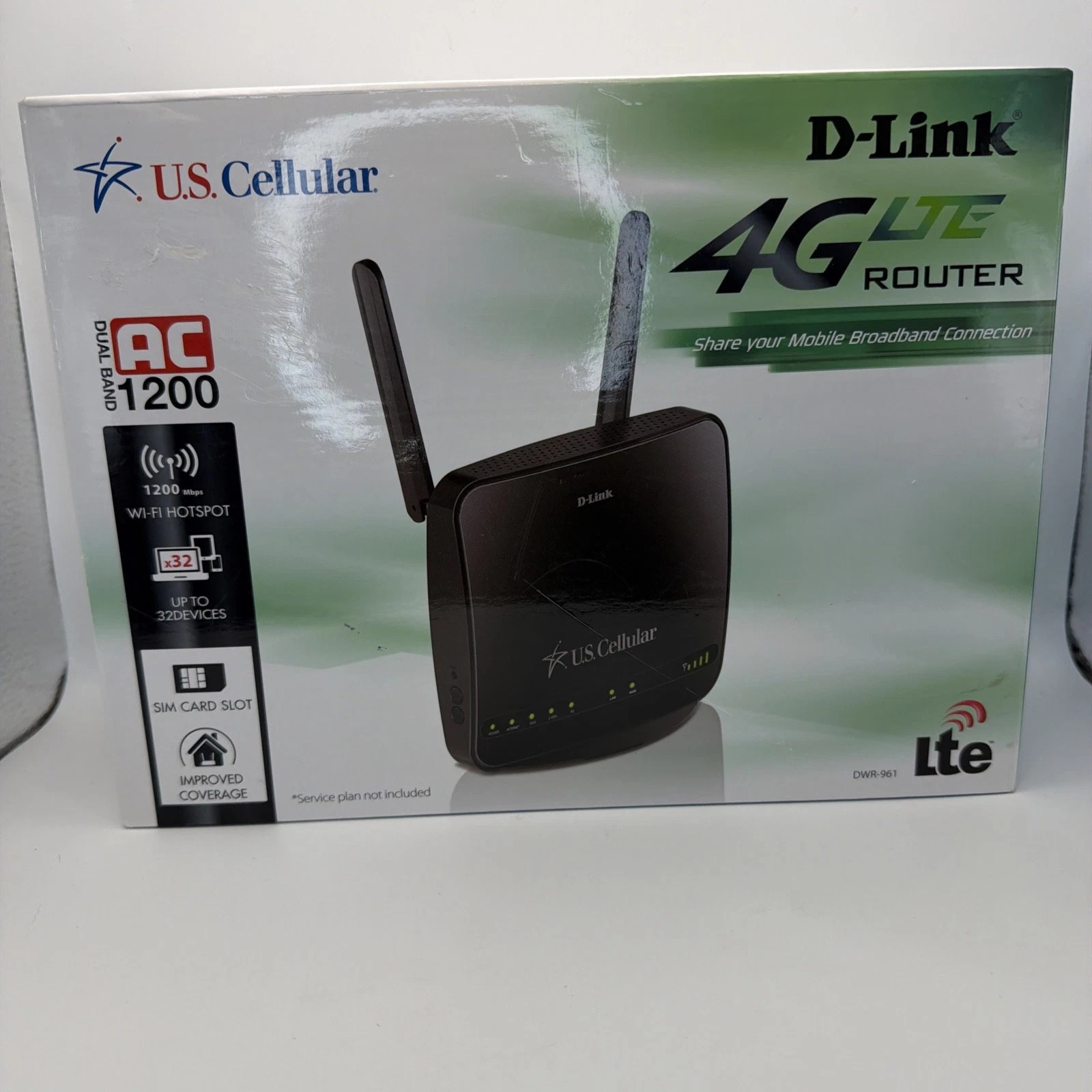 U.S. CELLULAR D-Link 4G LTE Wireless Router Dual Band AC1200 DWR-961 Open Box*