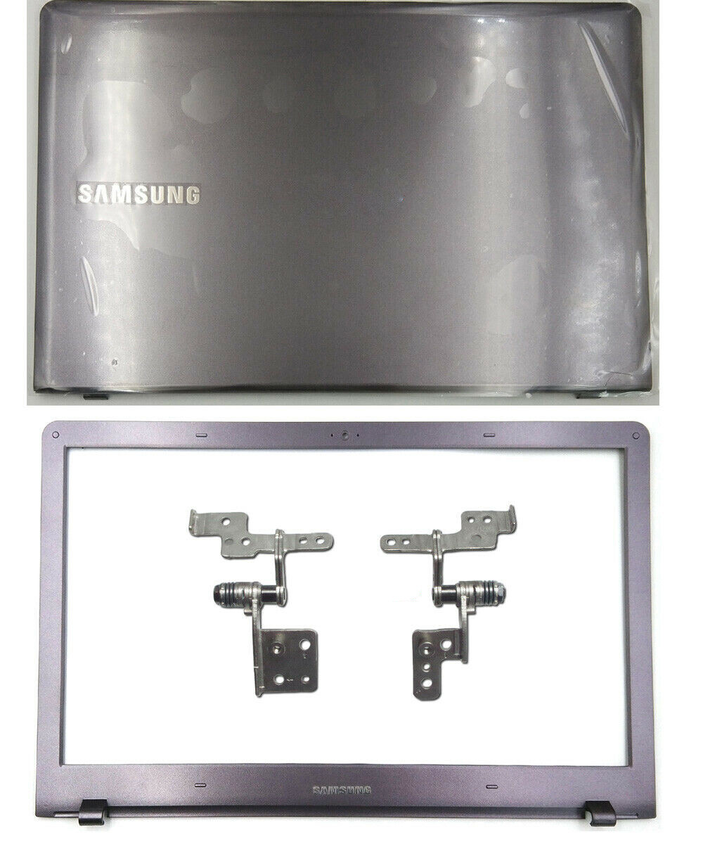 LCD Back Cover & LCD Bezel & Screen Hinges New Silver Samsung NP470R5E NP510R5E