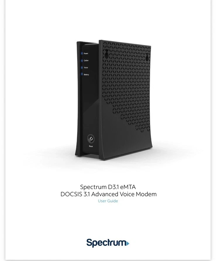 Spectrum  Hitron ET2251  D3.1 2.5G eMTA PC15 Advanced Voice Modem