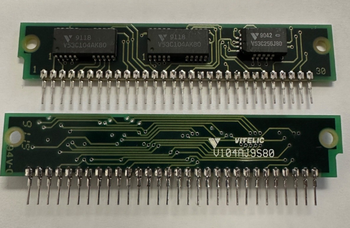 Vitelic V104AJ9S80 256KB 30-Pin SIPP Memory FPM RAM 256Kx9 3 Chip Parity 80NS