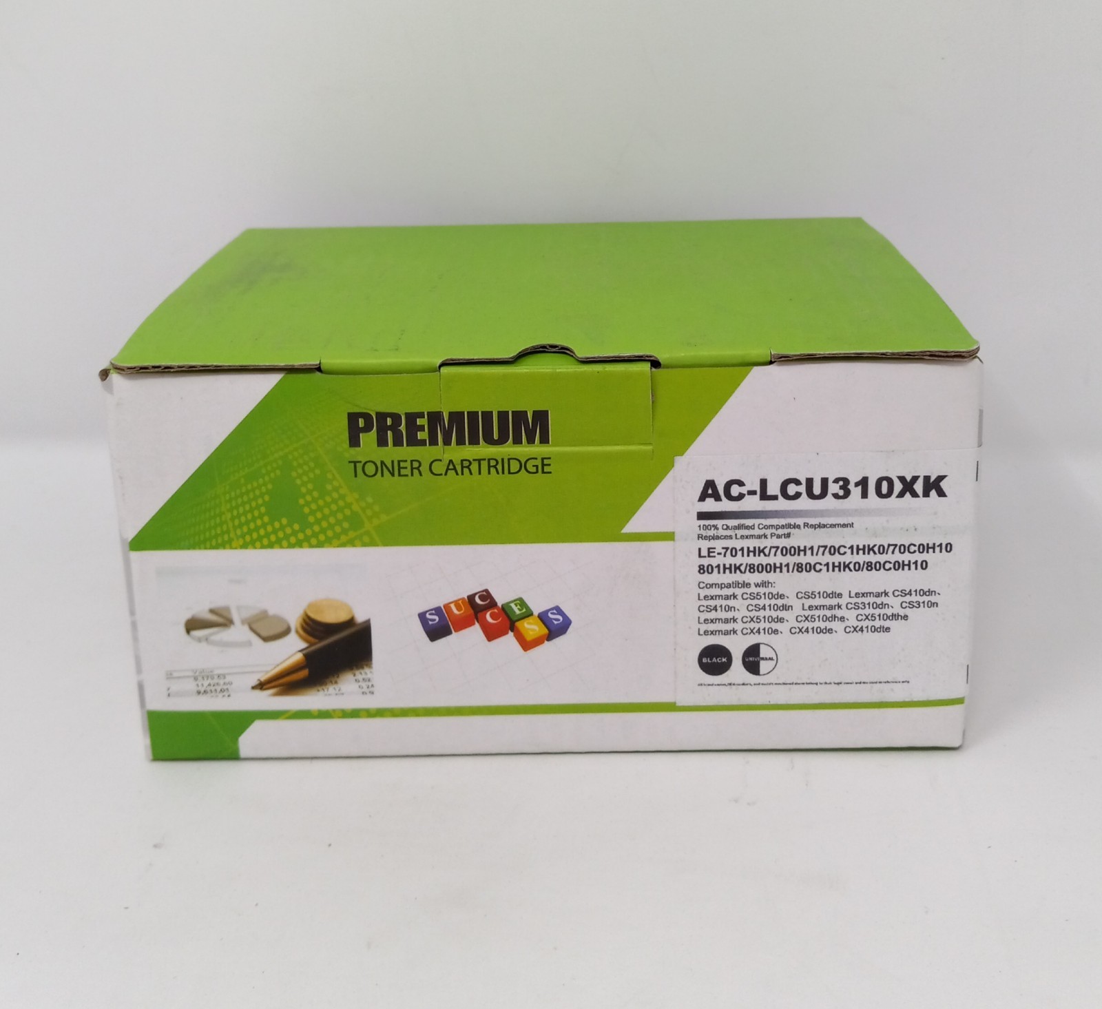 Compatible 701HK Black High Yield Toner for Lexmark CS310 CS410 CS510 CX410 CX51