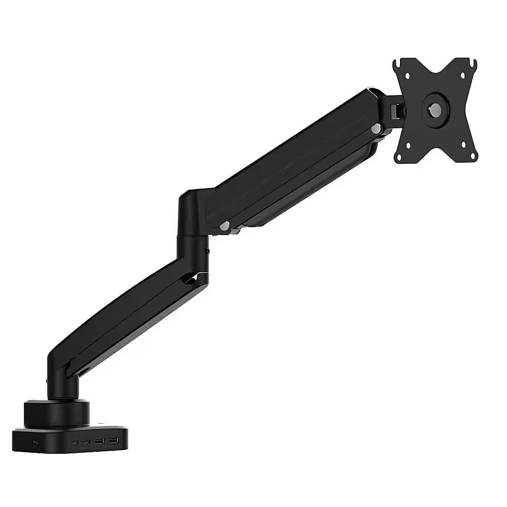 j5create - Ergonomic Monitor Mount with Dock for Most 17-32Monitors - Black