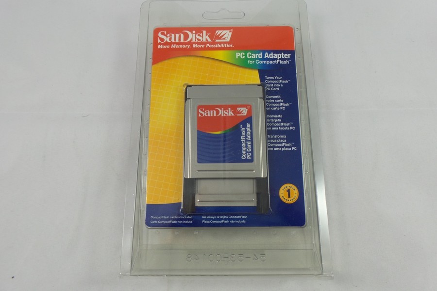 Sandisk 80-58-00348 Compact Flash PC Card Adapter - PCMCIA Reader (SDCF-38)