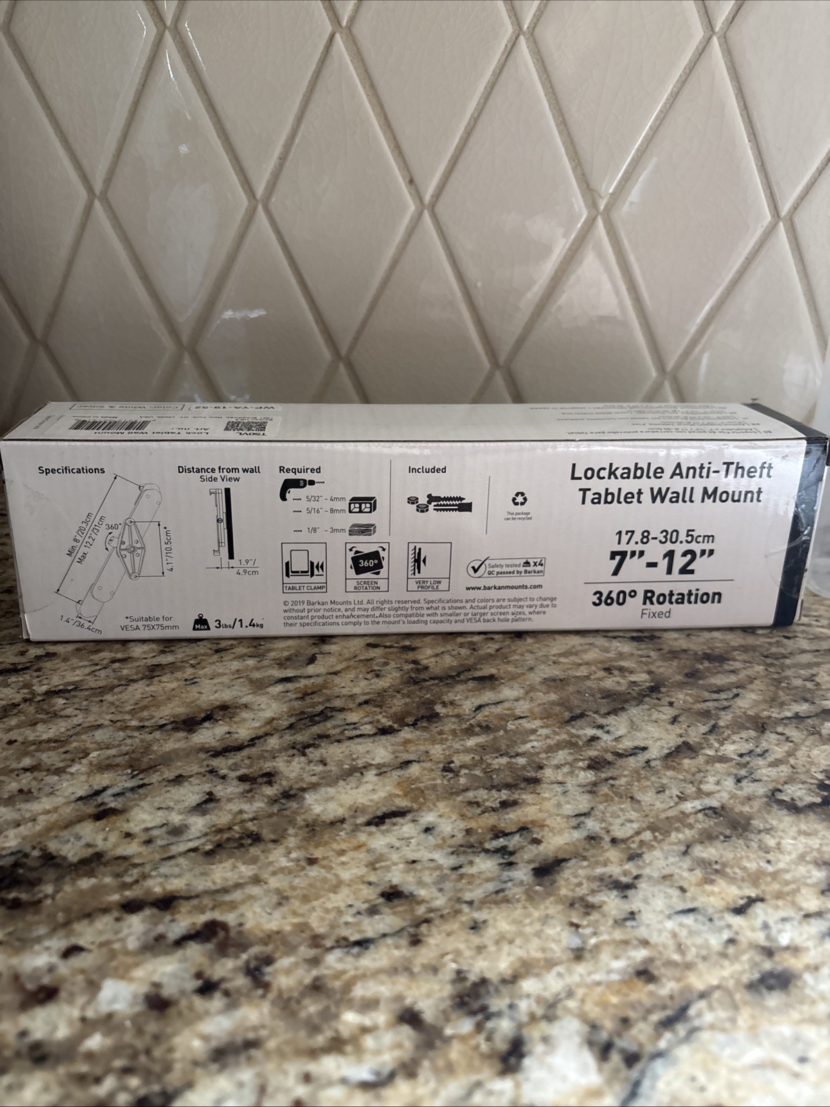 Lockable Anti-Theft Tablet Wall Mount