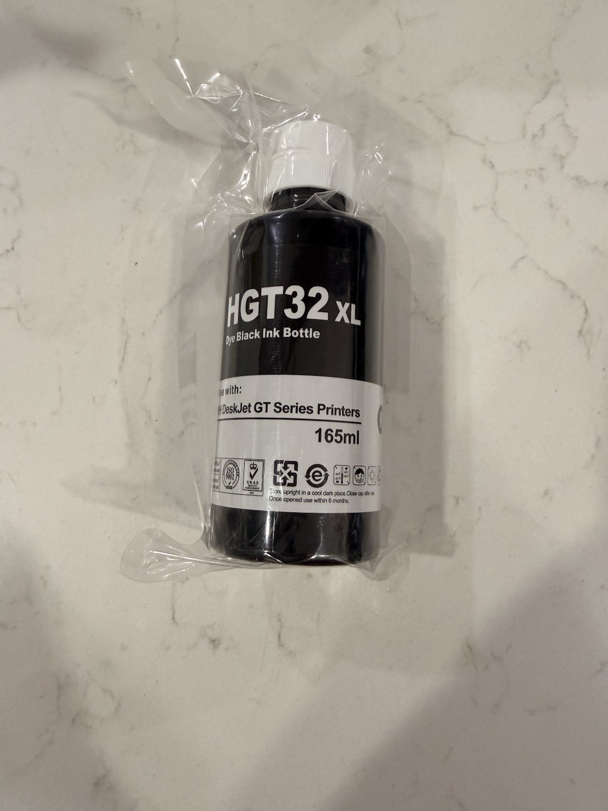 HGT 32XL Ink Bottle Black Compatible With HH DeskJet GT Series Printers 165mL