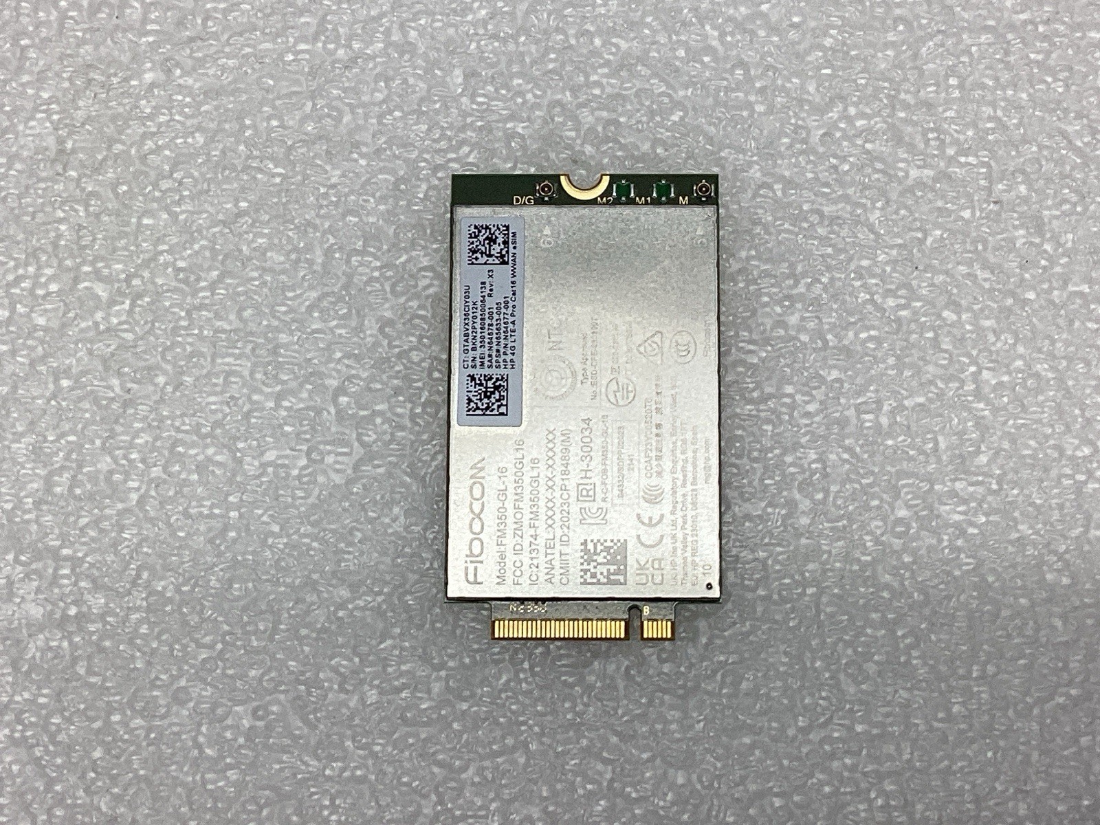 HP Fibocom FM350-GL-16 LTE WWAN GNSS HP 4G LTE-ADV PRO Low power M.2 N65633-005