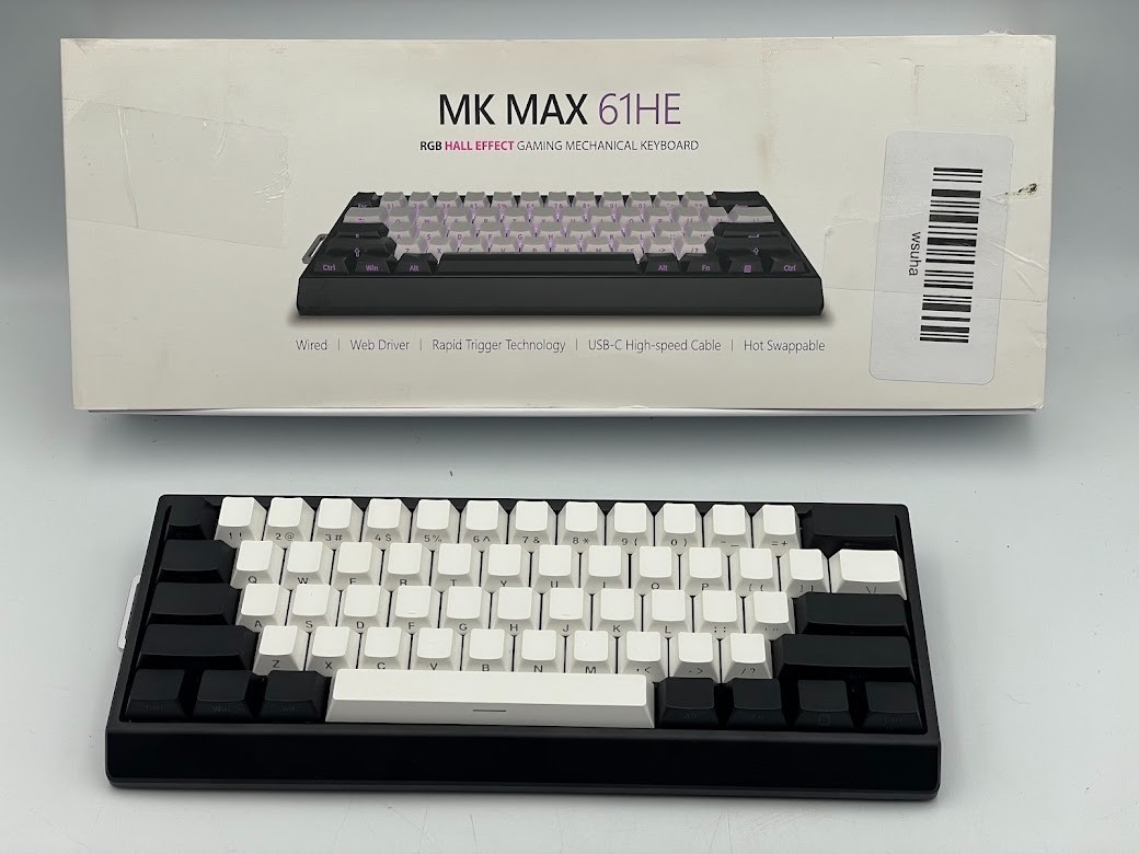 Inland MK MAX 61 HE 60% Wired Magnetic Keyboard - Black/White