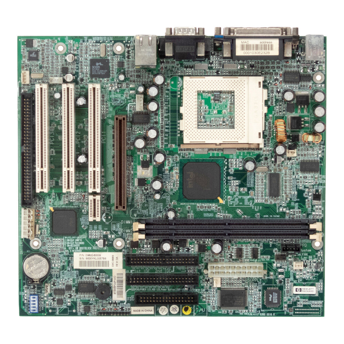 MAINBOARD FOR VECTRA VL400 HP D9820-60009 SOCKET 370 SDRAM PCI AGP