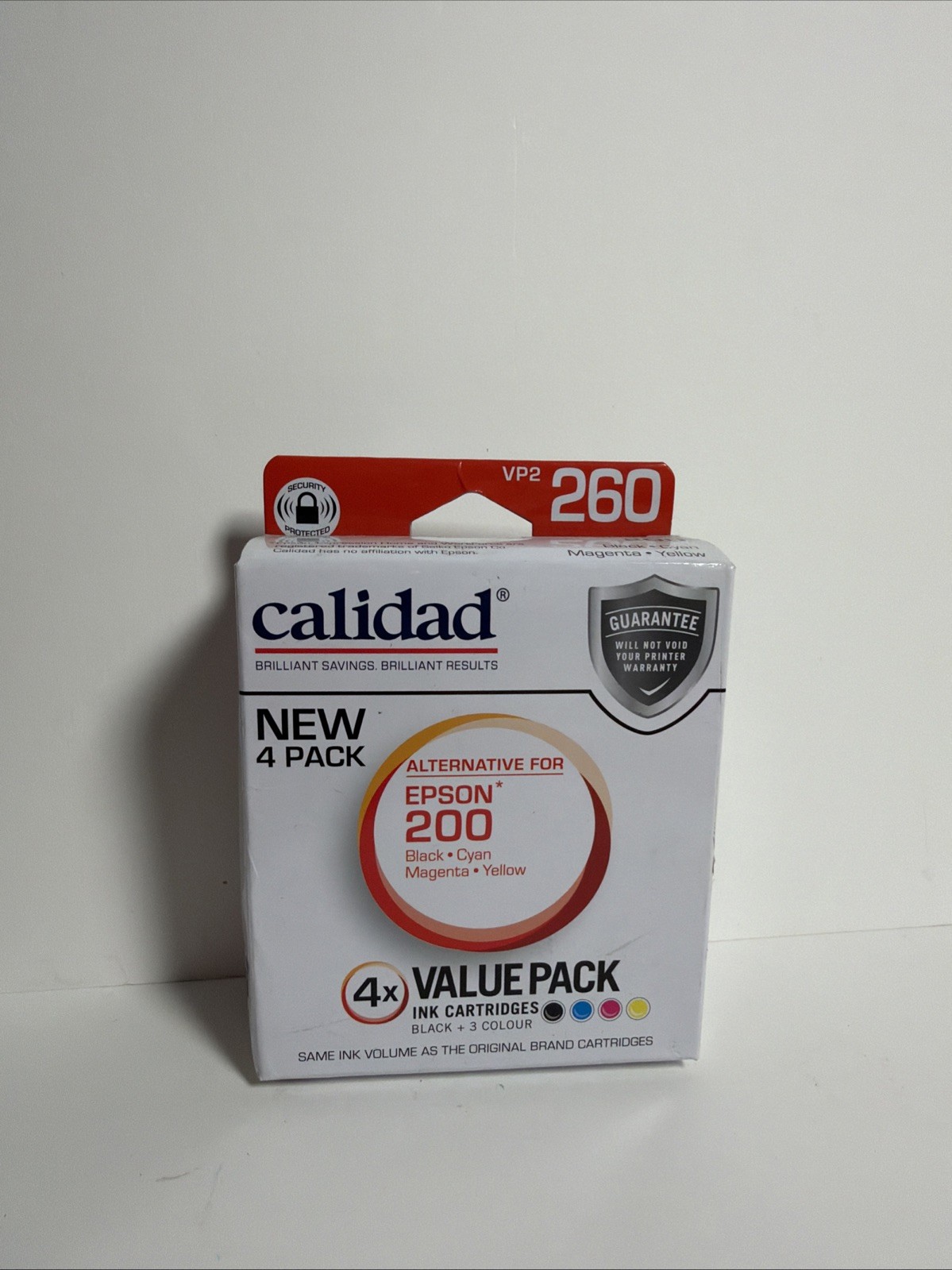 Calidad 260 Alternative Epson 200, 4 Value Pack Black Cyan Magenta Yellow