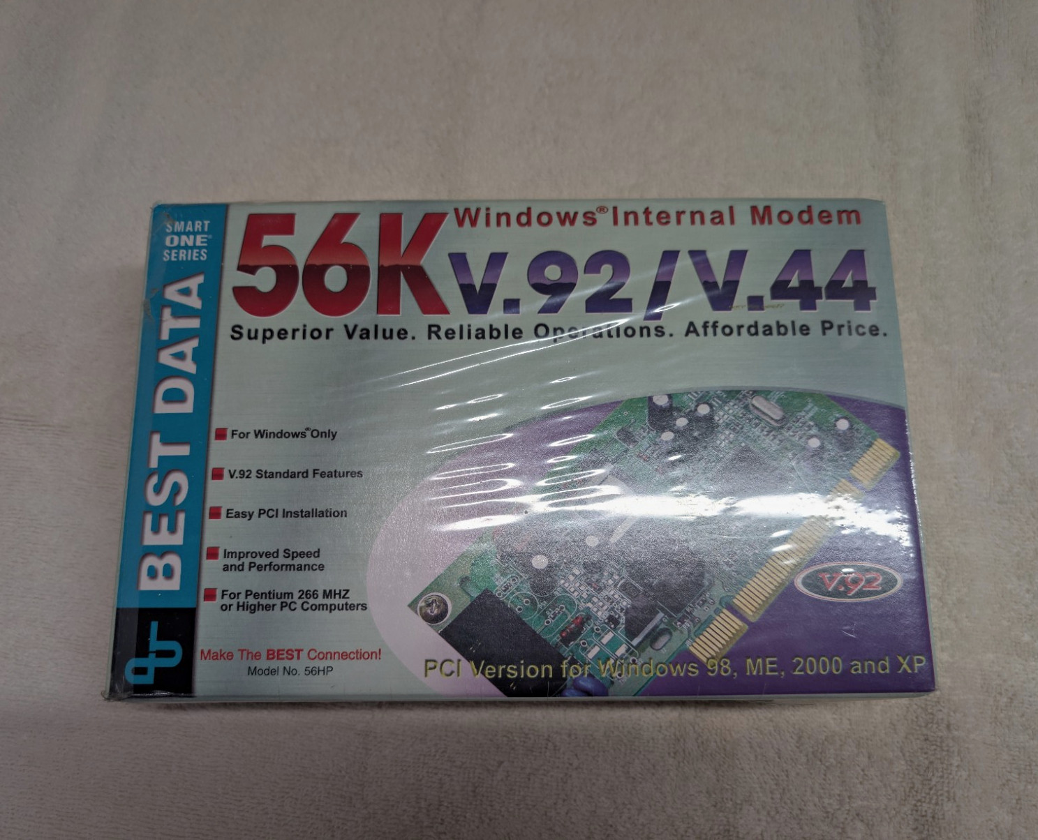 Best Data 56HP 56K Internal PCI Modem Card V.92/V.44 RJ-11 2 Ports