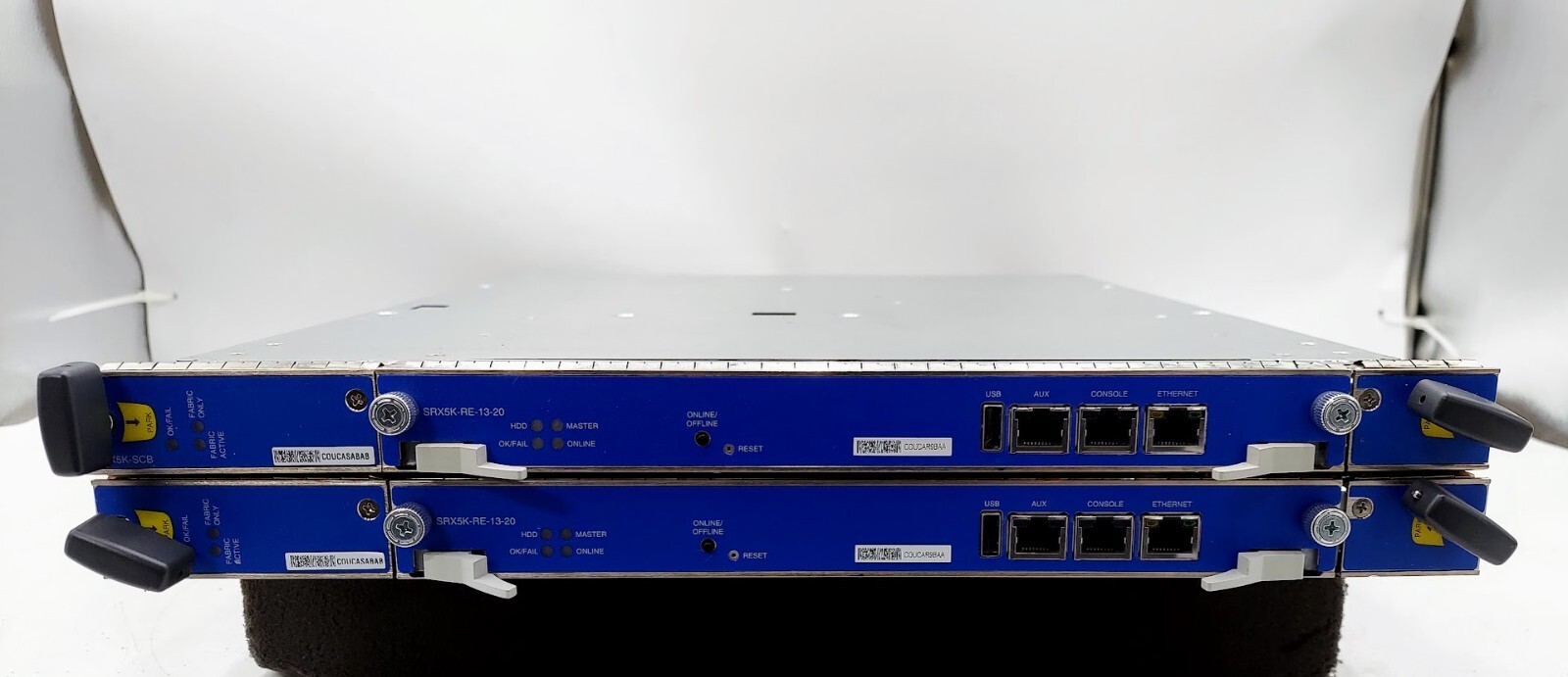 LOT OF 2 Juniper SRX5K-RE-13-20 Routing Engine w/SRX5K-SCB Modules