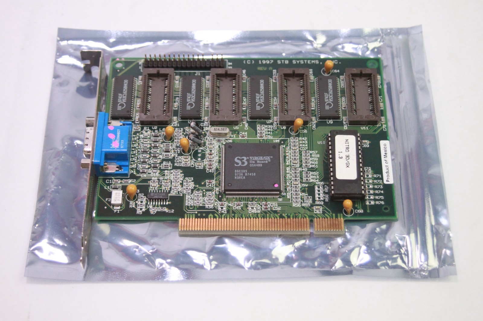 STB Systems Inc Paradise S3 VGA PCI VIRGE/GX NITRO 3D/GX Video Card 1X0-0491-00