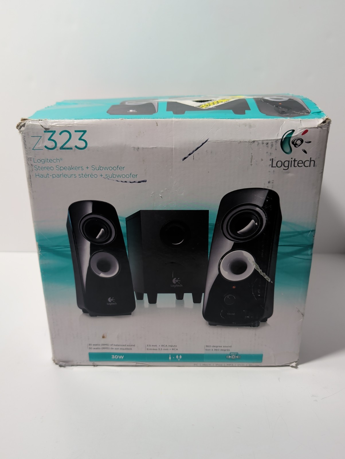 Logitech Z323 2.1 Wired Computer Speakers w/Subwoofer 30W RMS Black