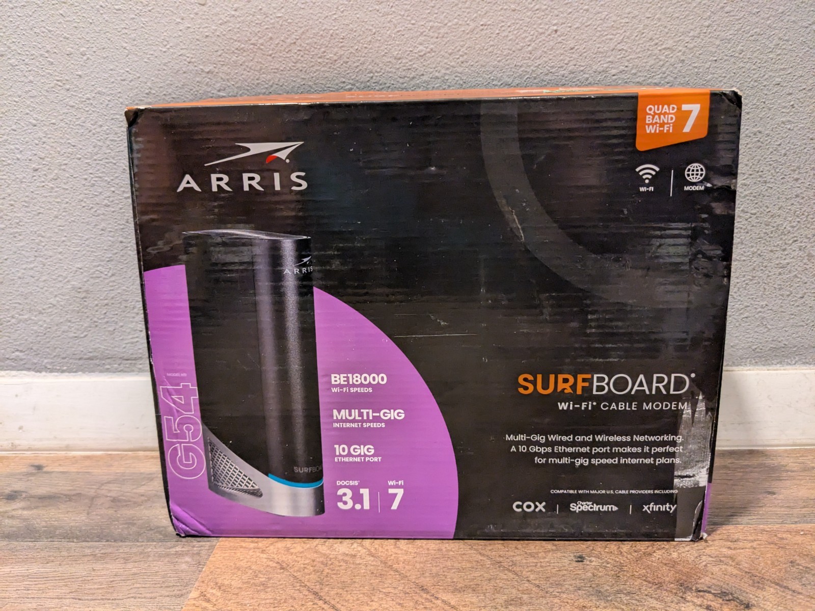 Arris G54 BE18000 WiFi 7 & DOCSIS 3.1 Cable Modem For Parts or Repair READ