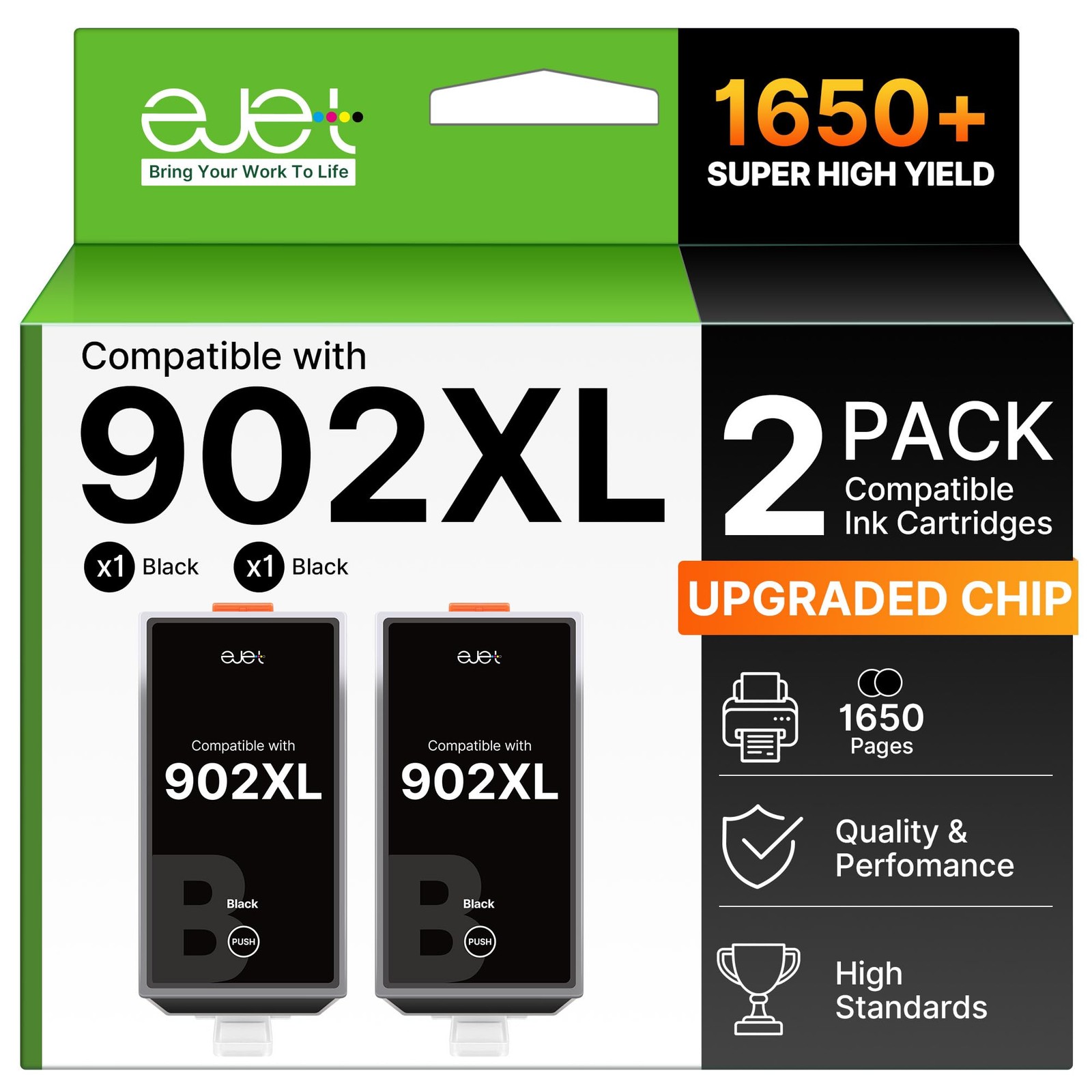 902XL Ink Cartridges for HP Printers Replacement for HP 902XL Ink Cartridges ...