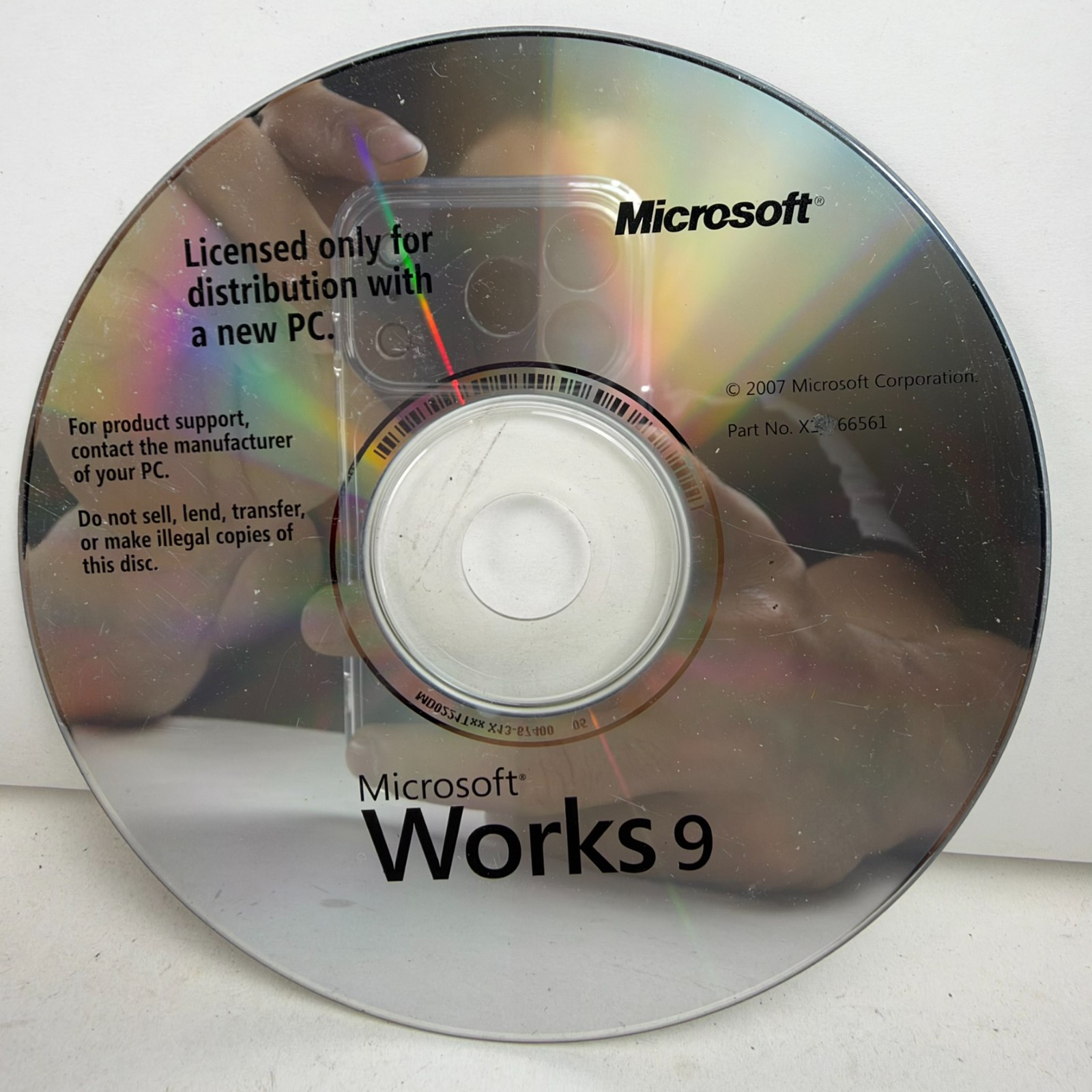 Microsoft Works 9 Installation Software CD OEM 2007 Part X13-66561