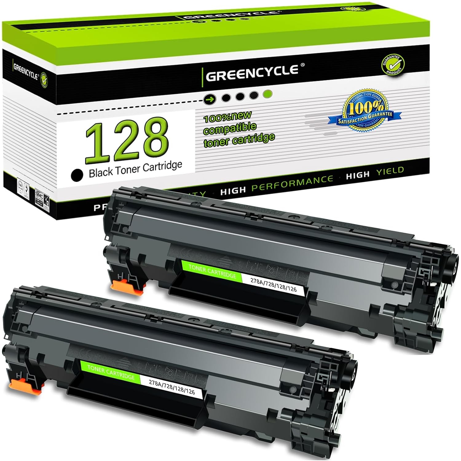 Canon 128 CRG128 Compatible Toner Cartridge Replacement for Printers and Copiers