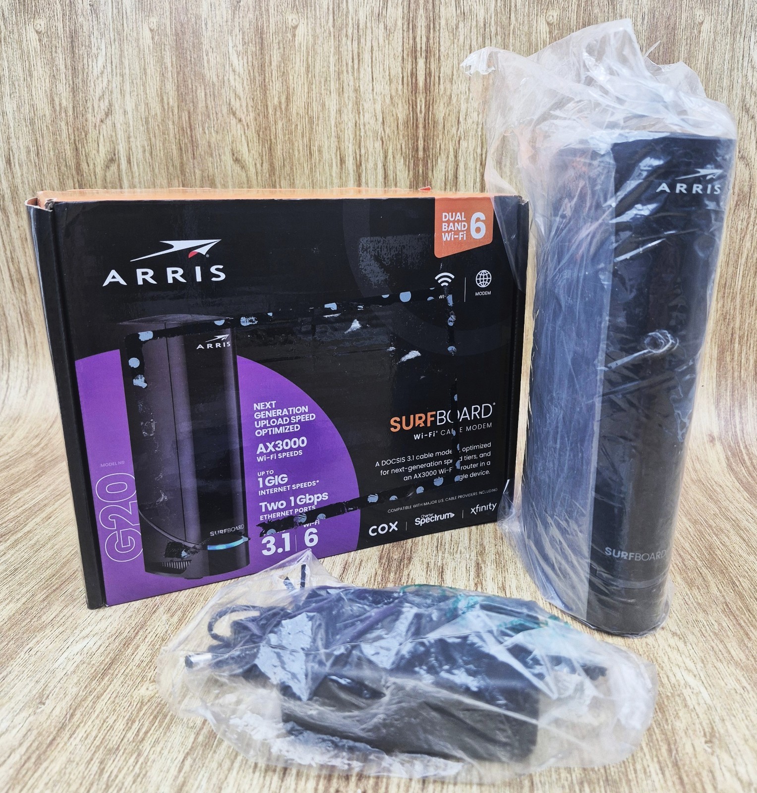 ARRIS SURFboard G20 DOCSIS 3.1 Cable Modem AX3000 Wi-Fi 6 Router Combo 1001735