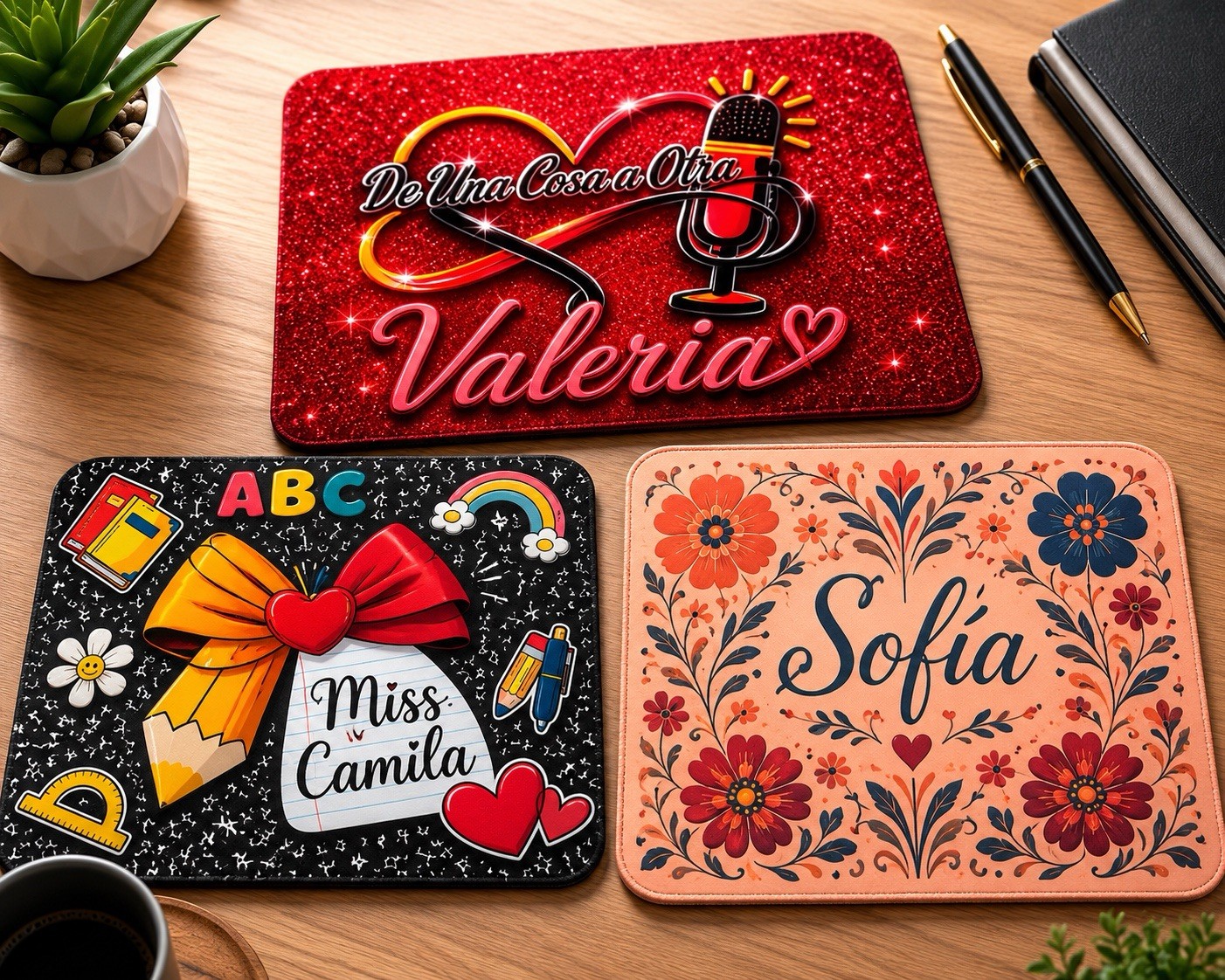 Custom Personalized Mouse Pad with Name Logo Photo Design Office Gaming