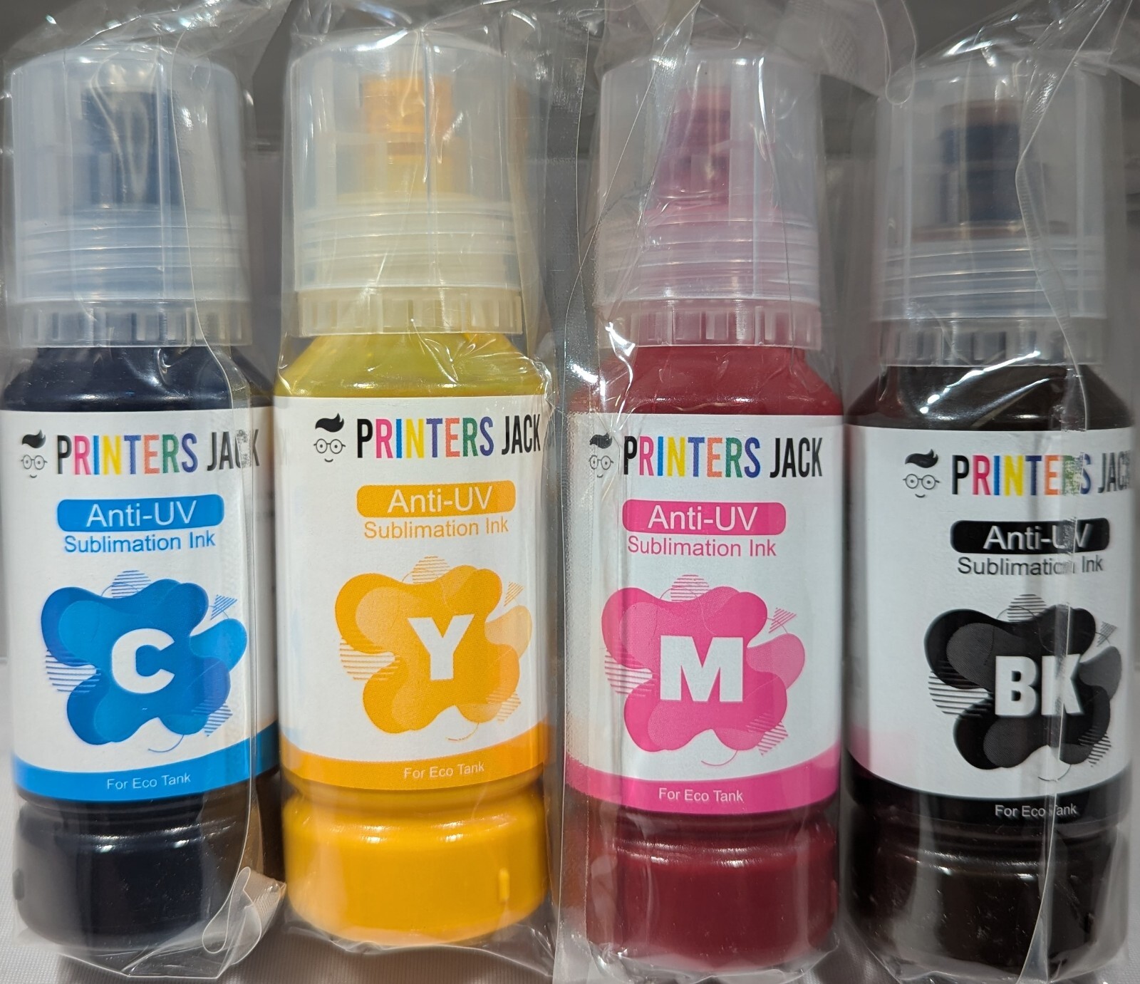Printers Jack Anti-UV Sublimation Ink for Epson EcoTank Printers, 100ml each