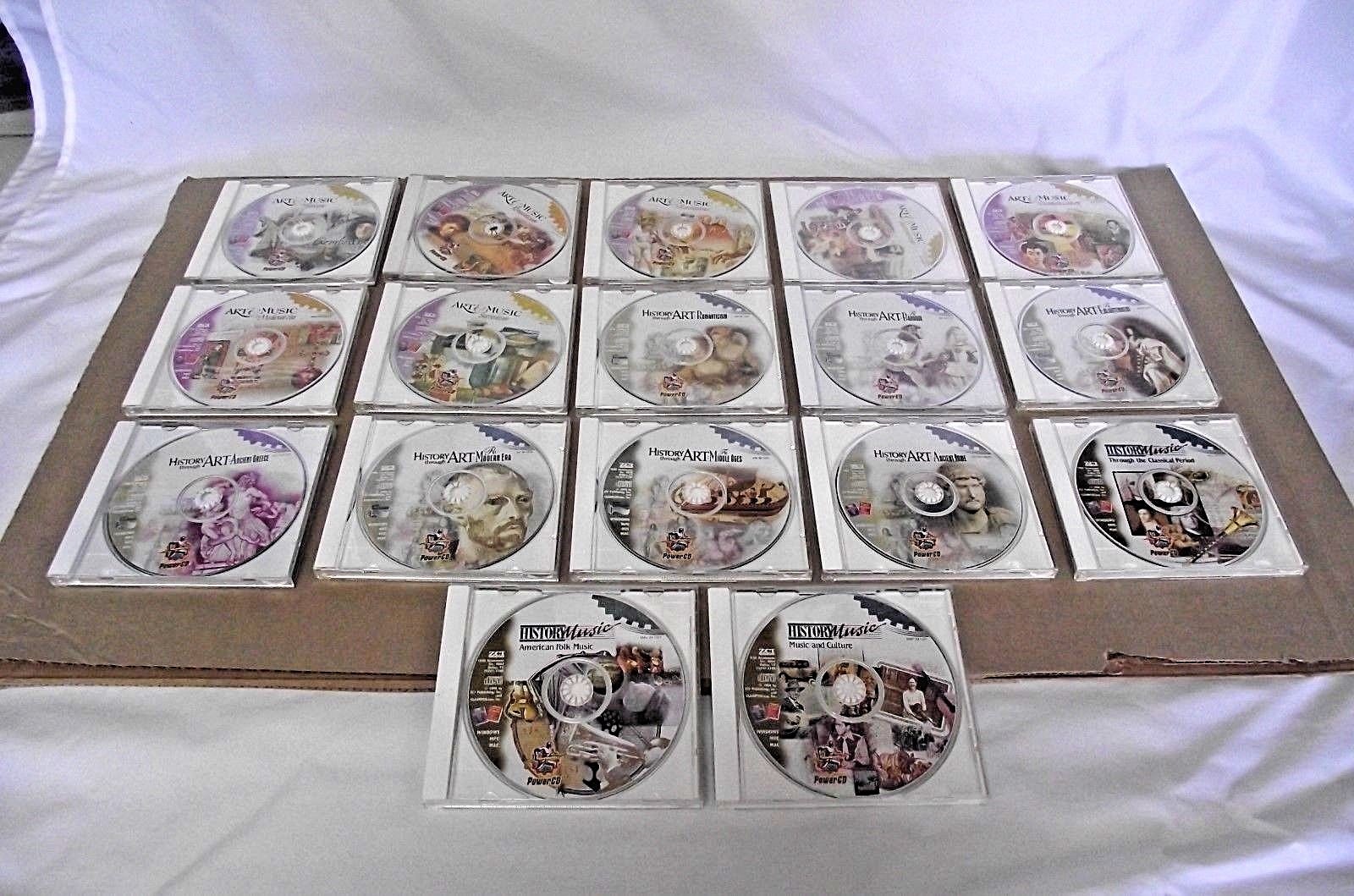 Lot of 17 - ZCI PowerCD Educational Software Discs Vintage 1994 Music Art 