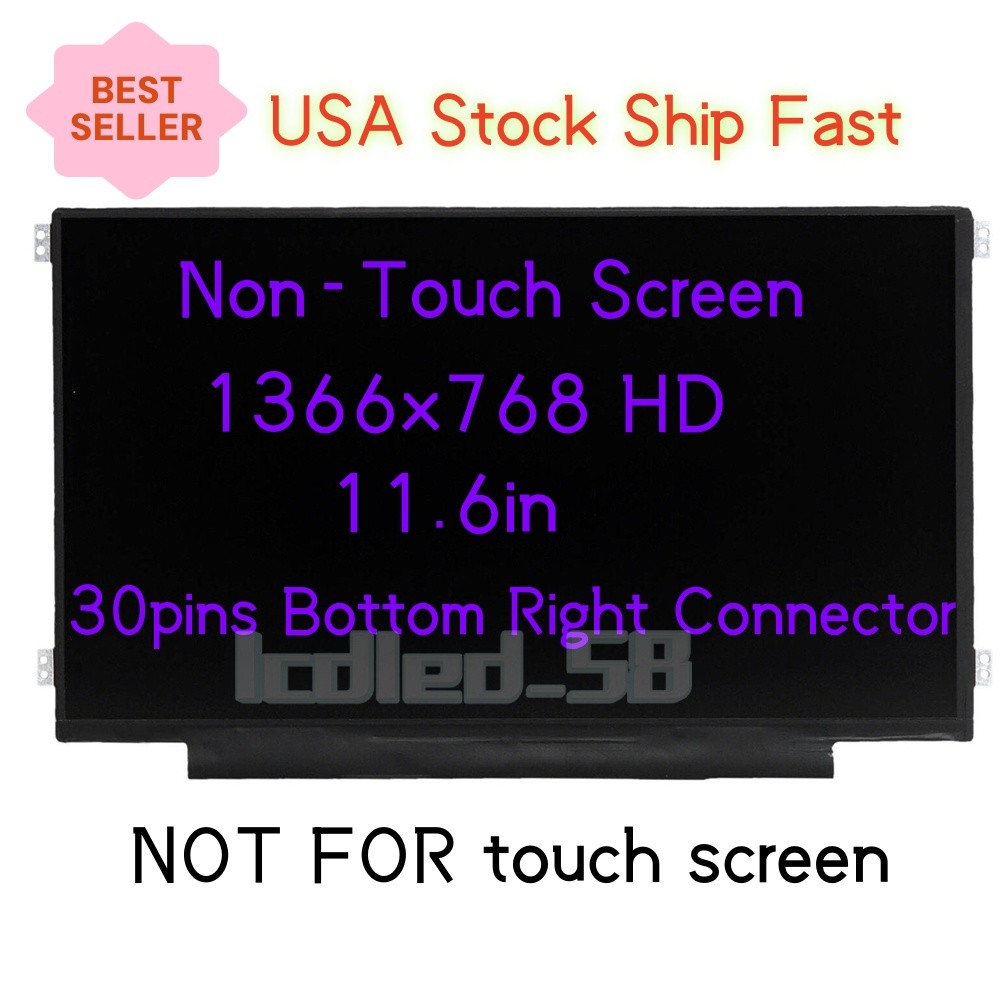 11.6'' For Dell INSPIRON 11 3162 30 pins Screen Replacement LCD LED HD Display