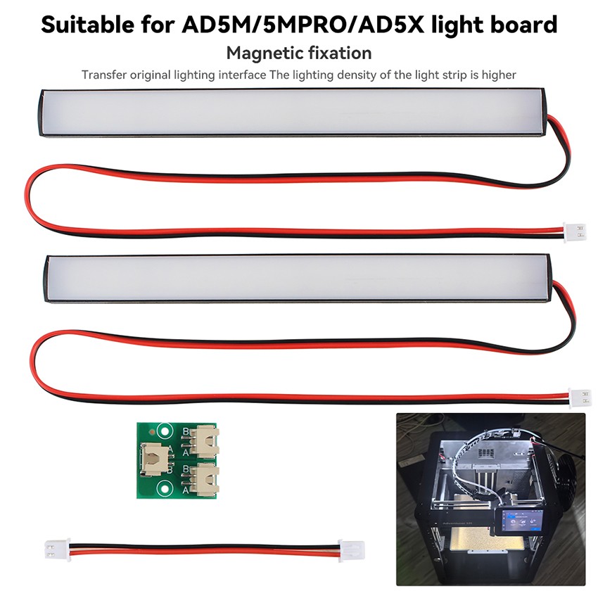 Top Lighting Strip with Magnetic Mount and Adapter for AD5M/AD5M Pro/AD5X