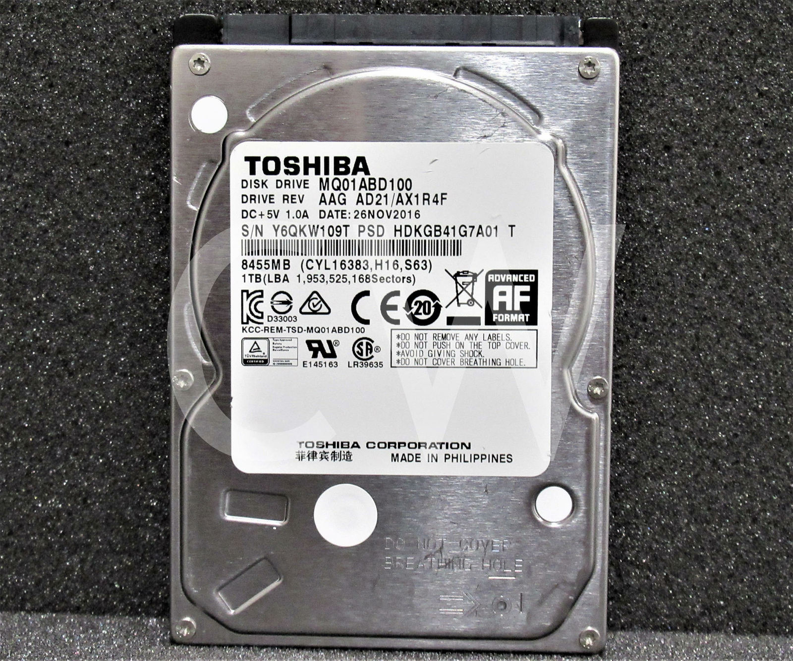 MQ01ABD100 Toshiba HDKGB41G7A01 1TB 5.4K RPM 3Gb/s 2.5" SATA HDD Hard Drive