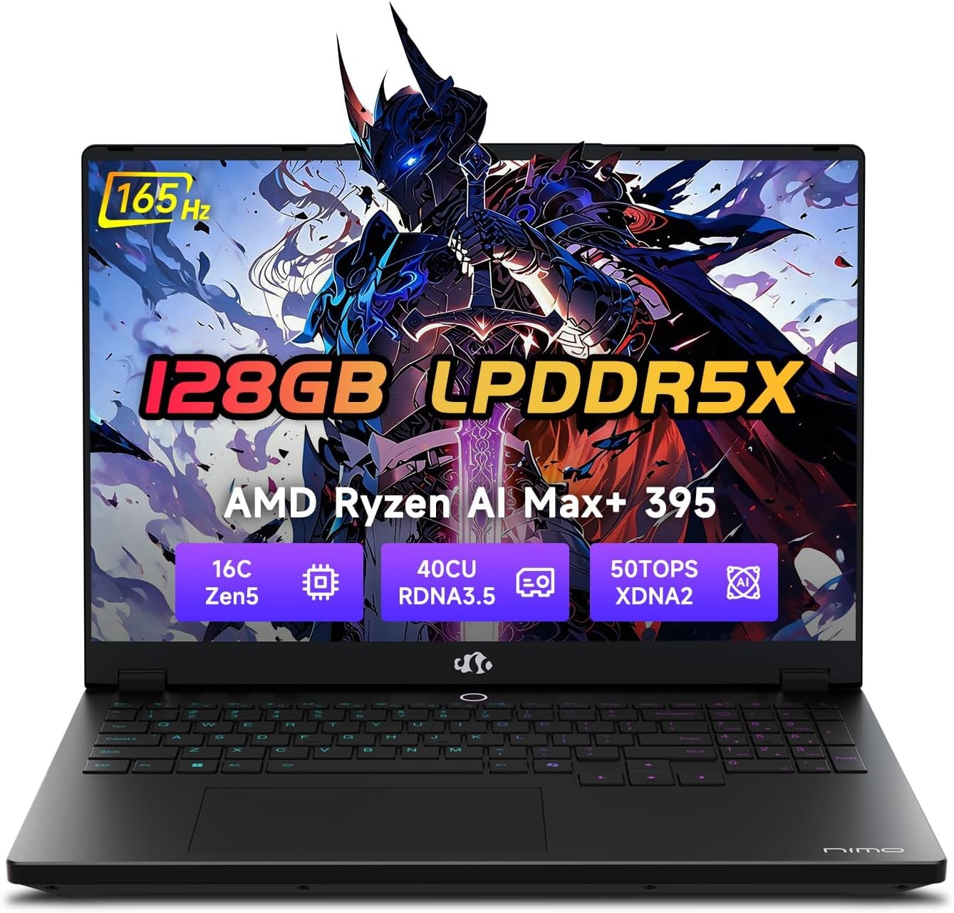 NIMO 16" Linux AI Laptop, AMD Ryzen Max+ 395 128GB LPDDR5x 1TB SSD