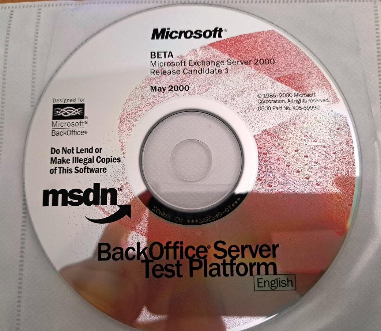 Microsoft Exchange Server 2000 w/ Product Key & License