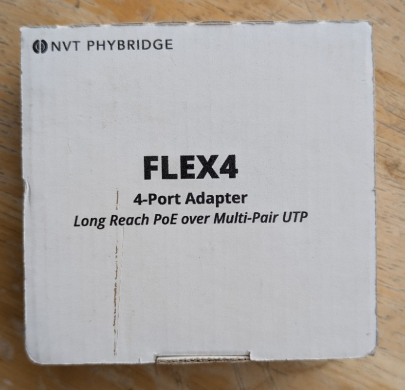 NVT Phybridge FLEX4 4-Port Adapter Long-Reach PoE over Multi-Pair UTP NV-FLX-04