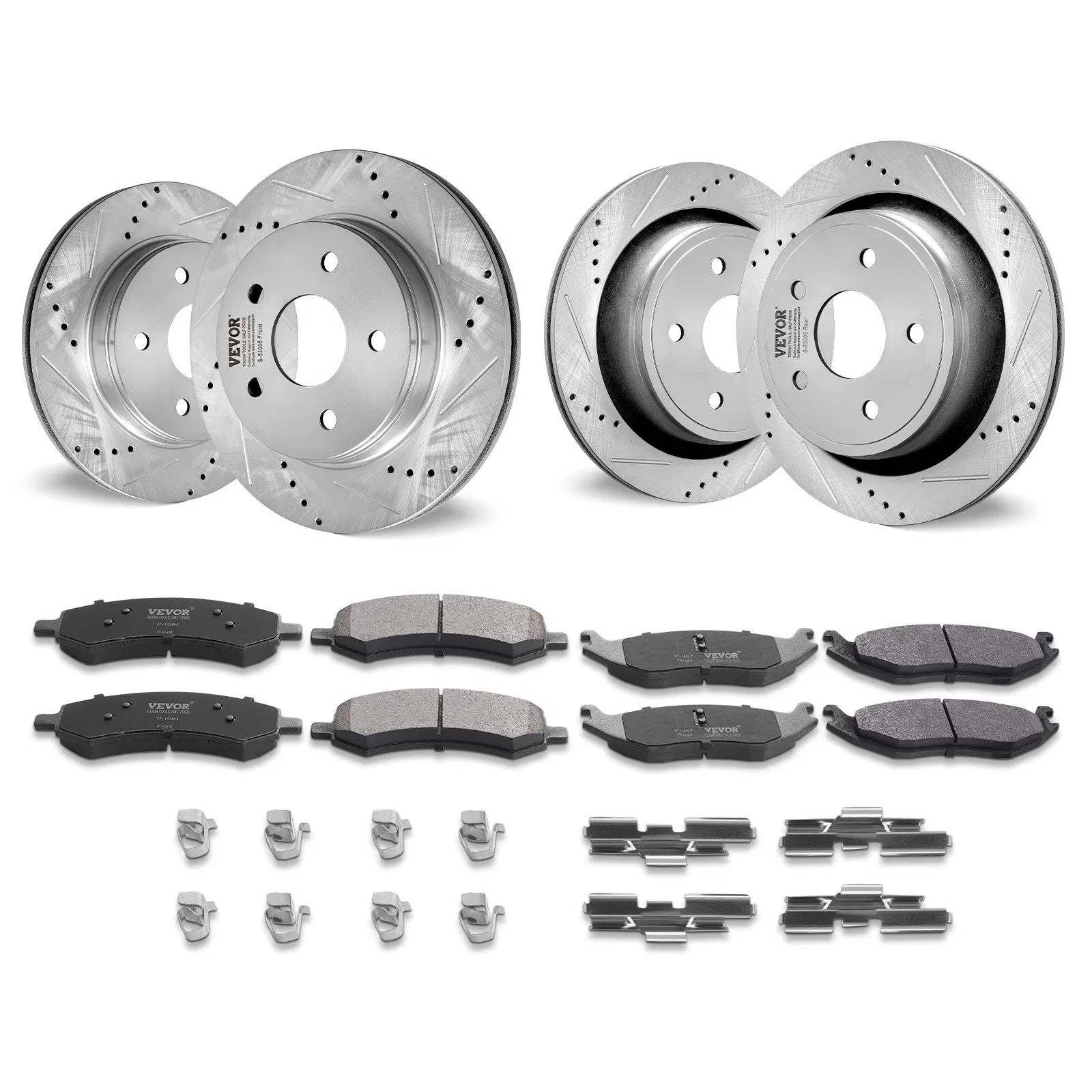 Front and Rear Brake Kit for 06-2018 Dodge Ram 1500, 07-2009 Dodge Durango Chrys
