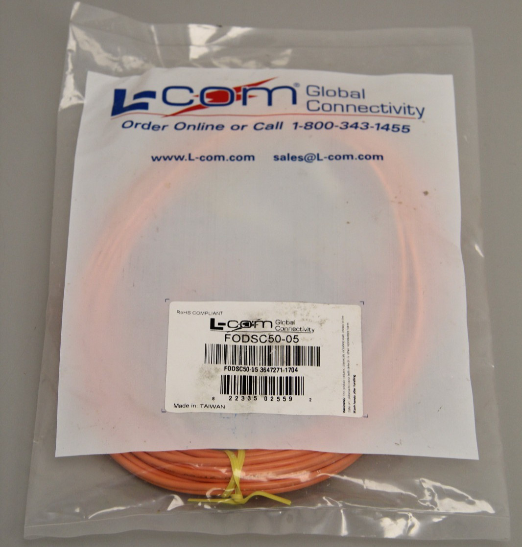 Brand New L-Com FODSC50-05 Fiber Optic Cable