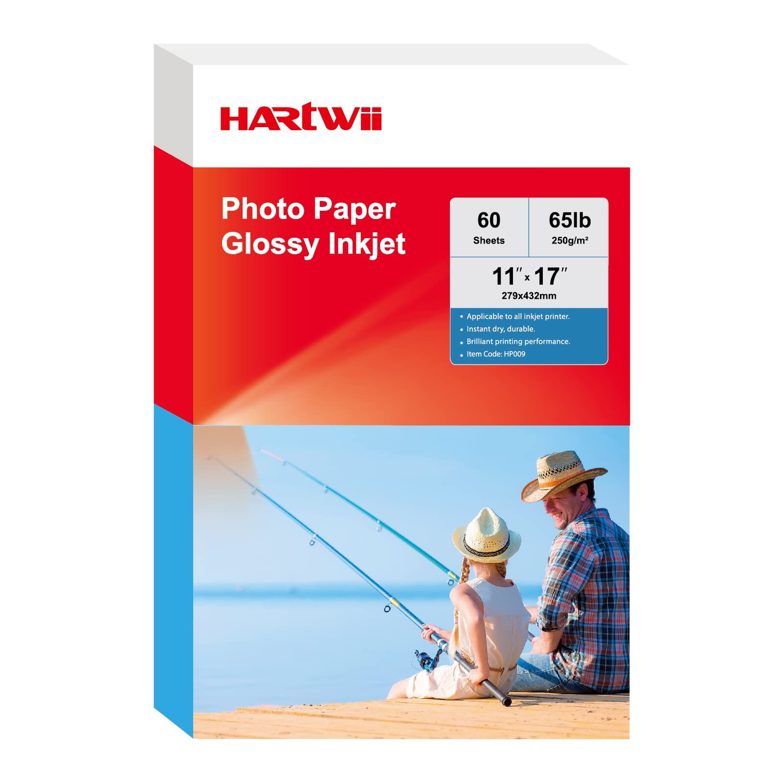 60 PCS Heavyweight Inkjet Glossy Photo Paper 11x17 Inch 65LB 250gsm A3