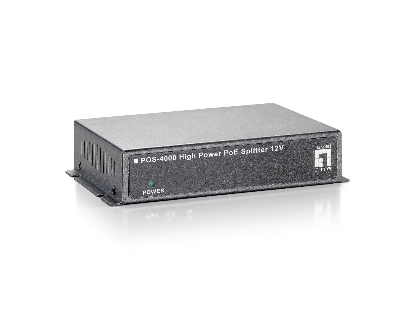LevelOne POS-4000 PoE/EoP Spl Fast Ethernet High Power PoE Splitter, 12V DC ~E~
