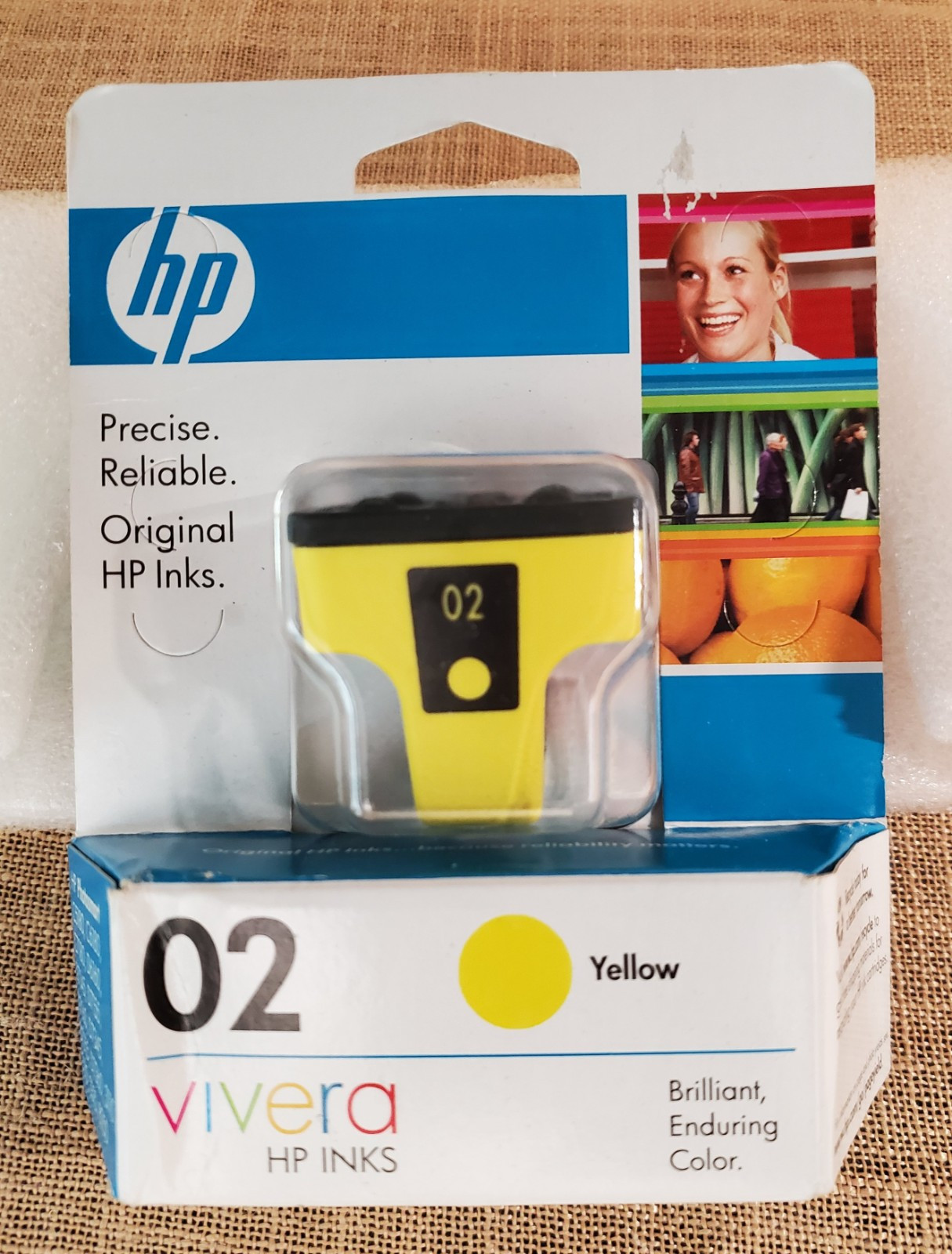 Geuine HP Vivera 02 Yellow  For HP Photosmart
